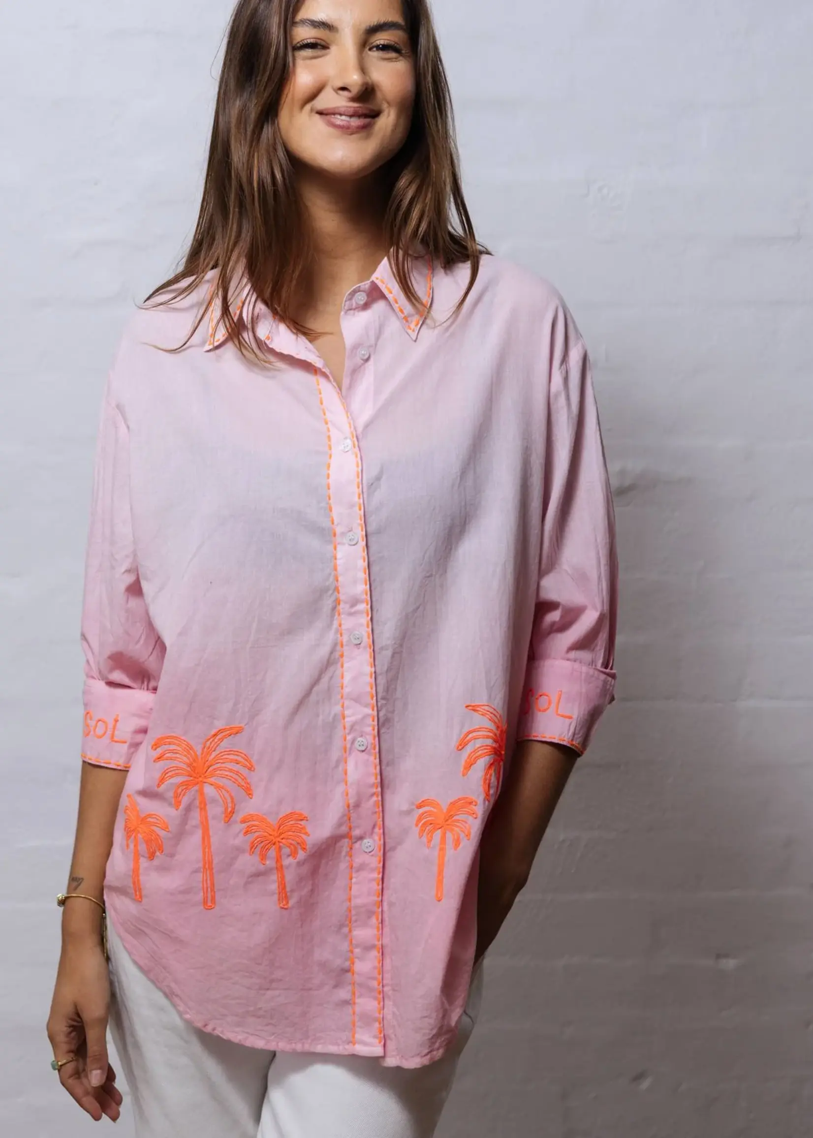 Zoda Shirt - Coral Palm