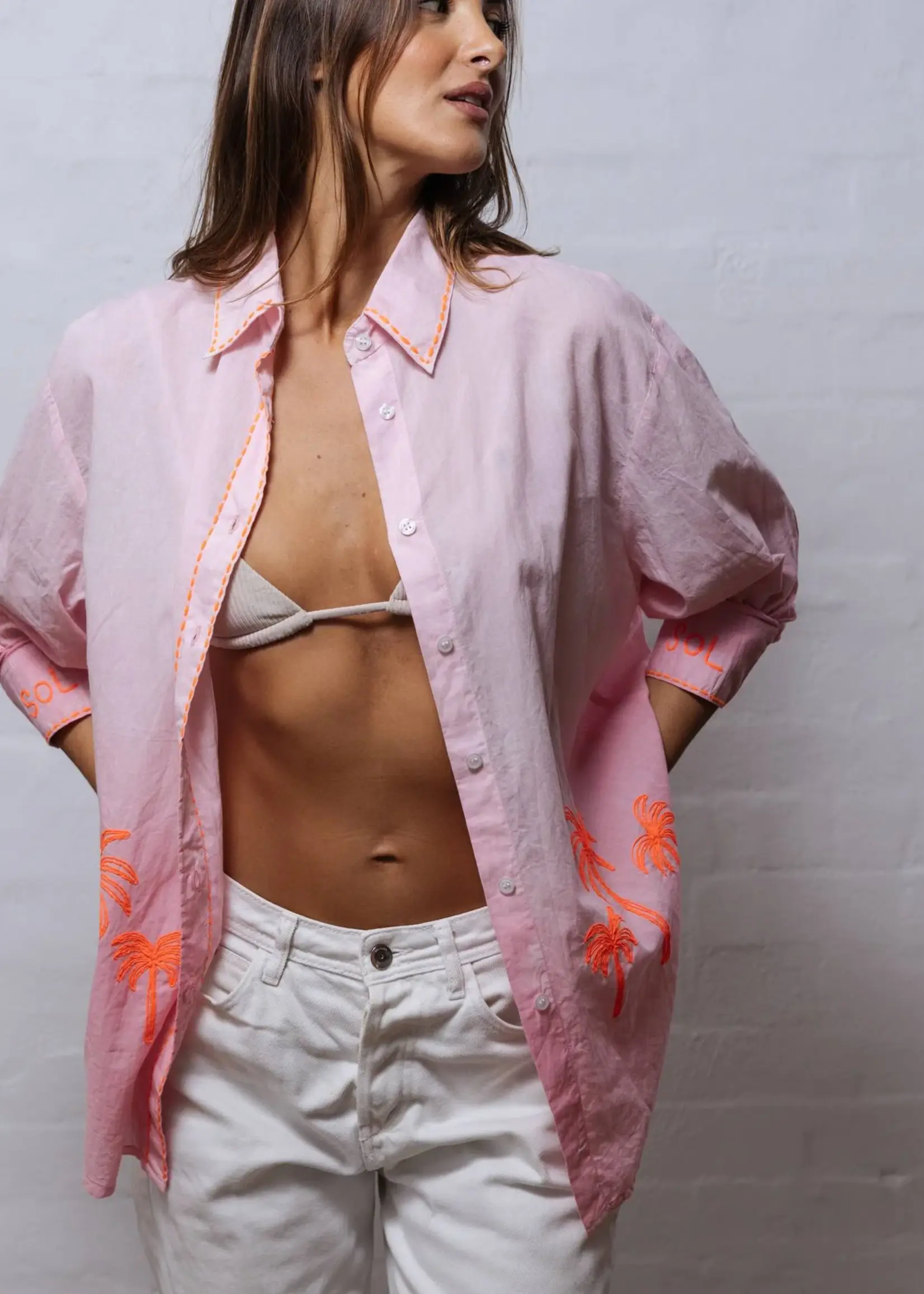 Zoda Shirt - Coral Palm