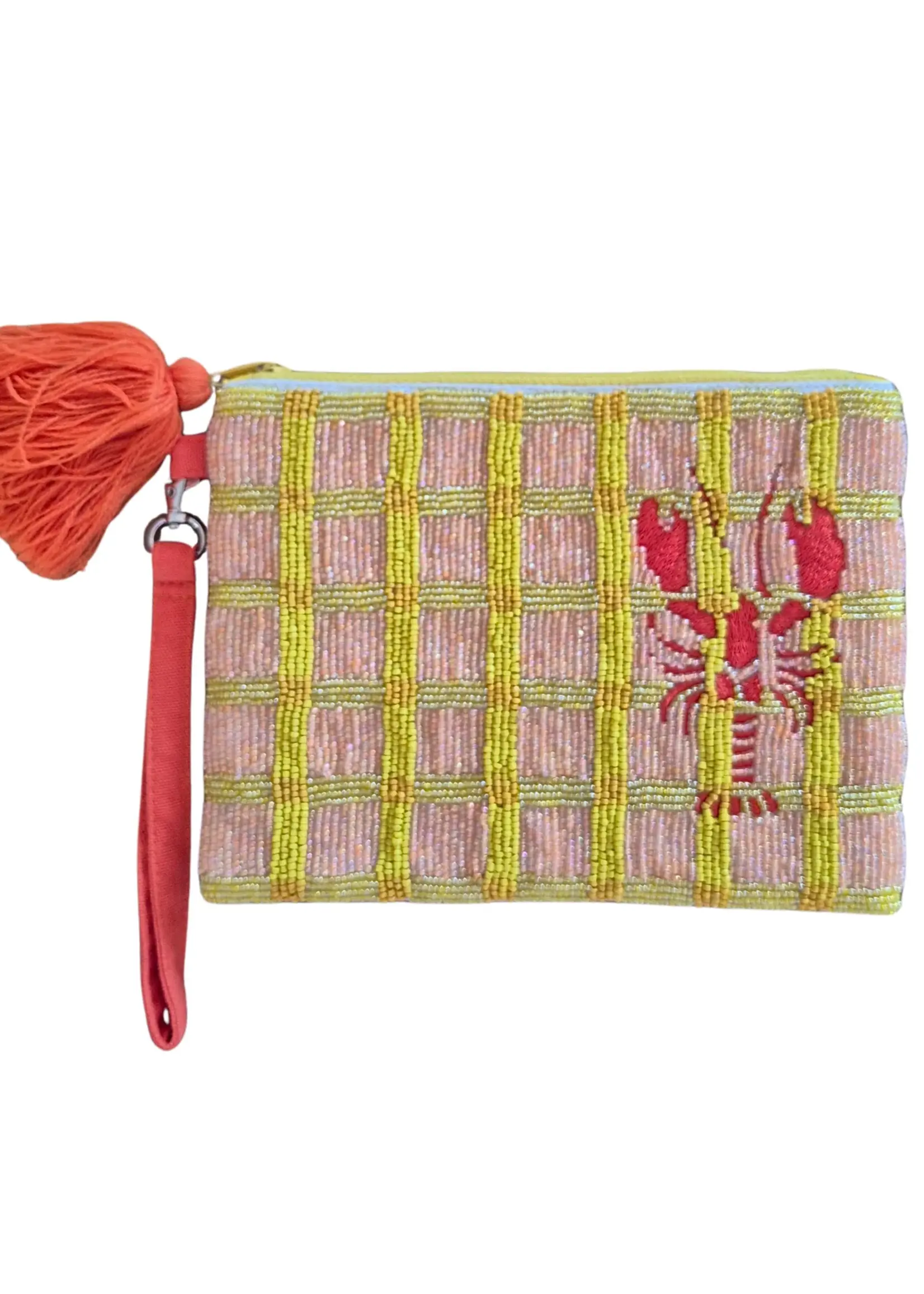 Zoda Beaded Lobster Wristlet Purse