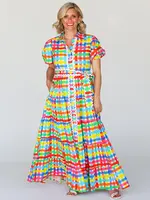 Liv & Milly Alice Neon Gingham