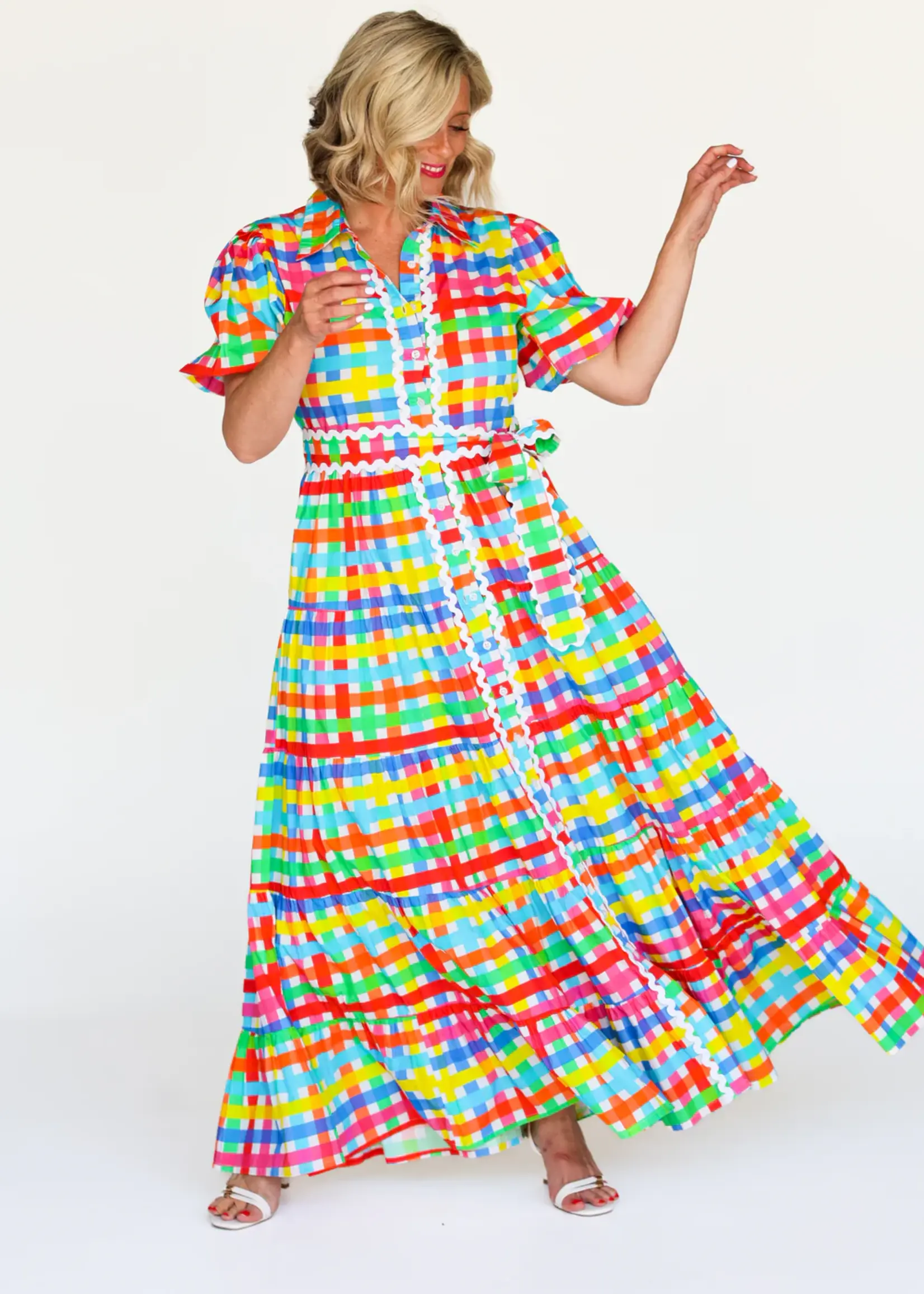 Liv & Milly Alice Neon Gingham