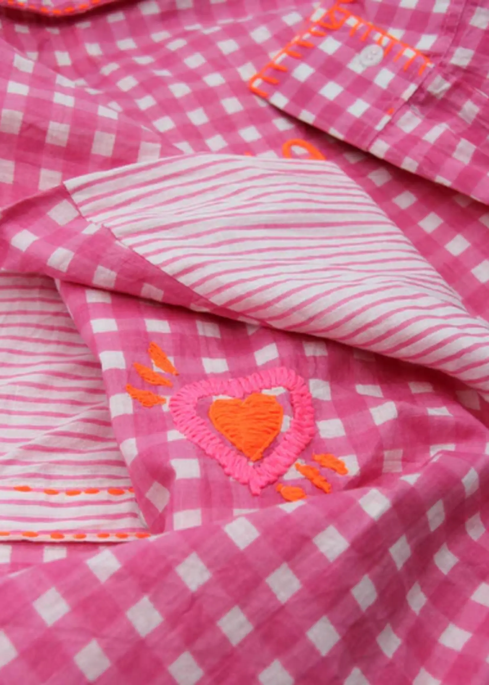 Zoda Shirt - Gingham Pink