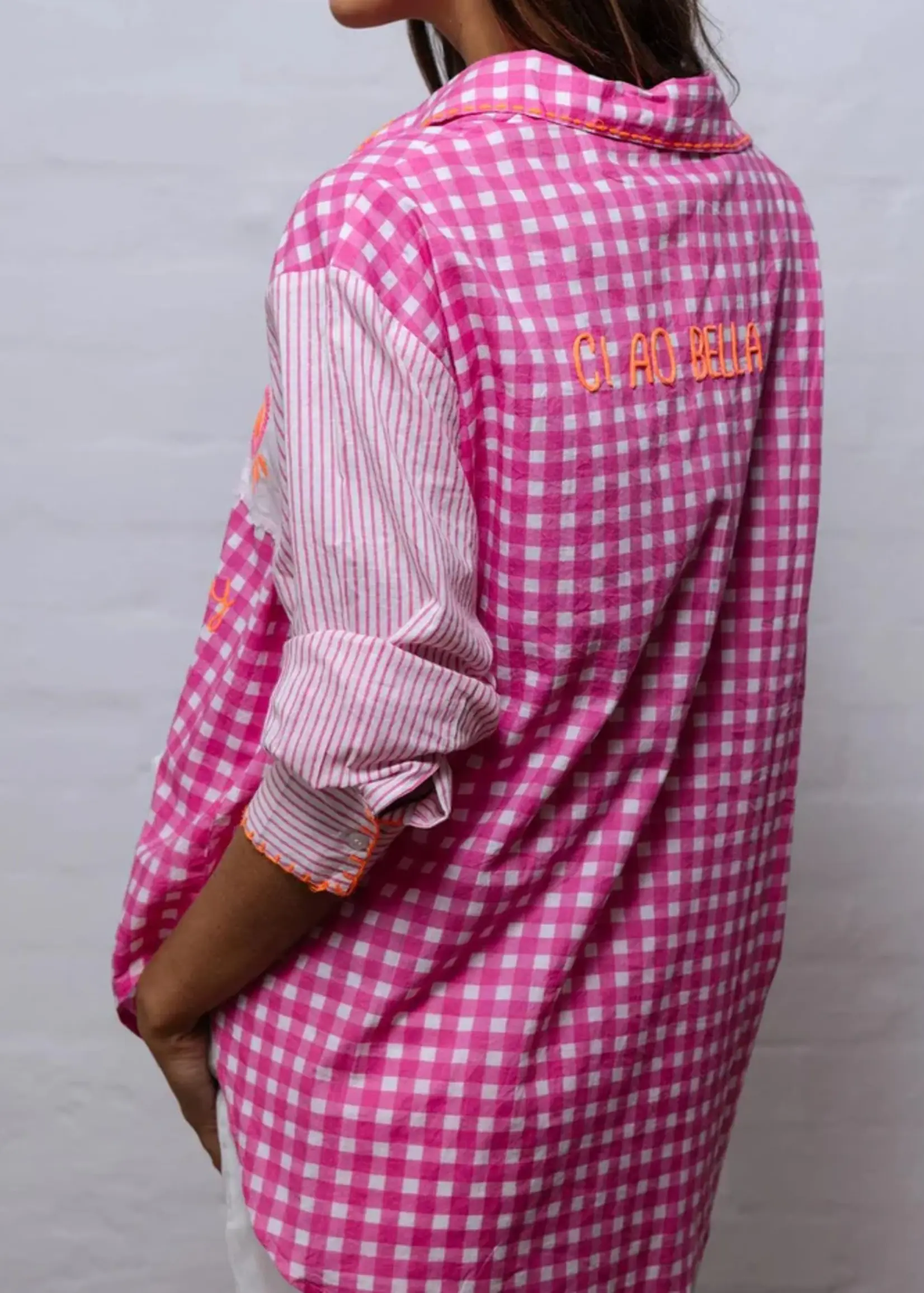 Zoda Shirt - Gingham Pink