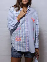 Zoda Shirt - Blue and White Stripes