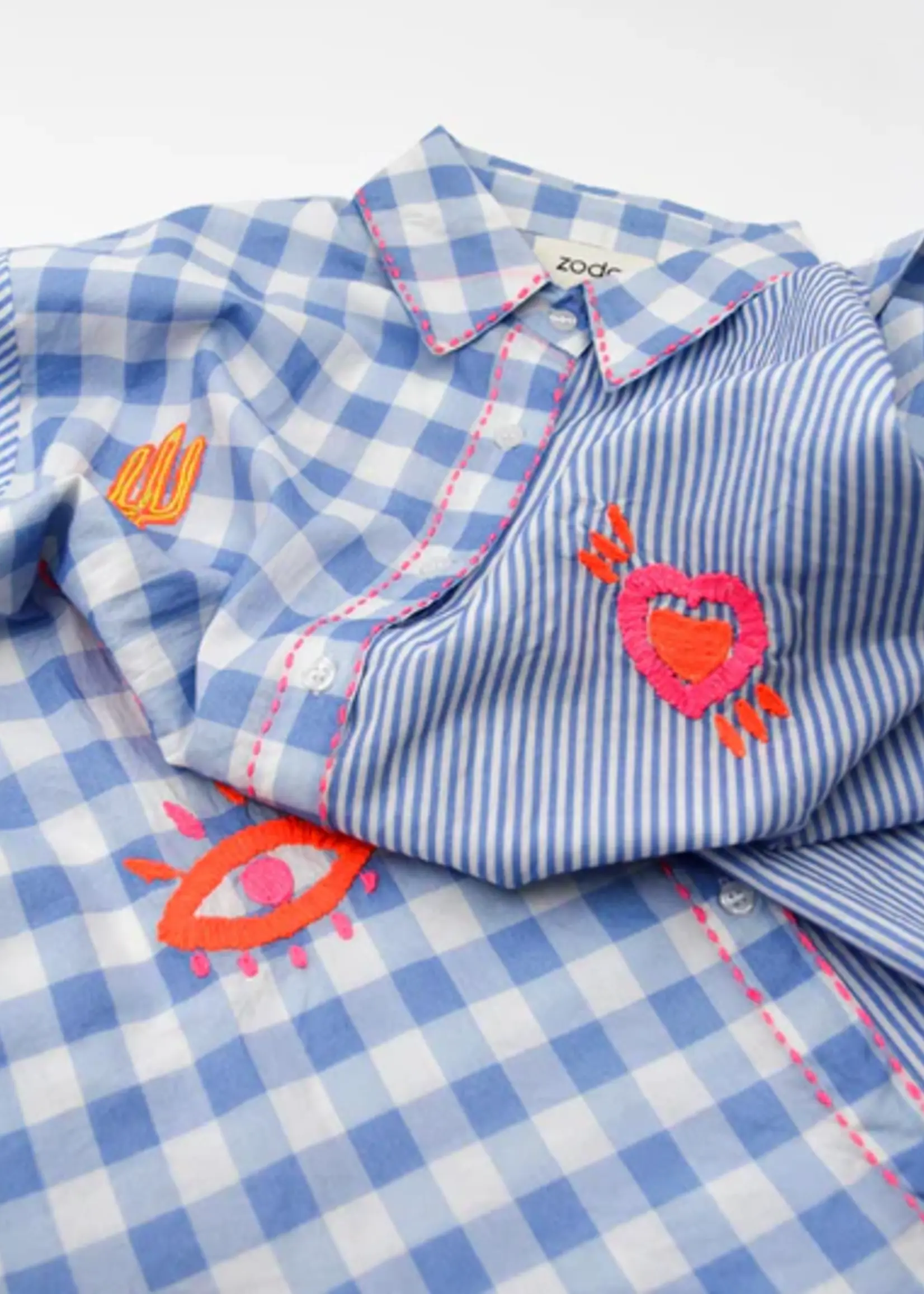 Zoda Shirt - Blue and White Stripes