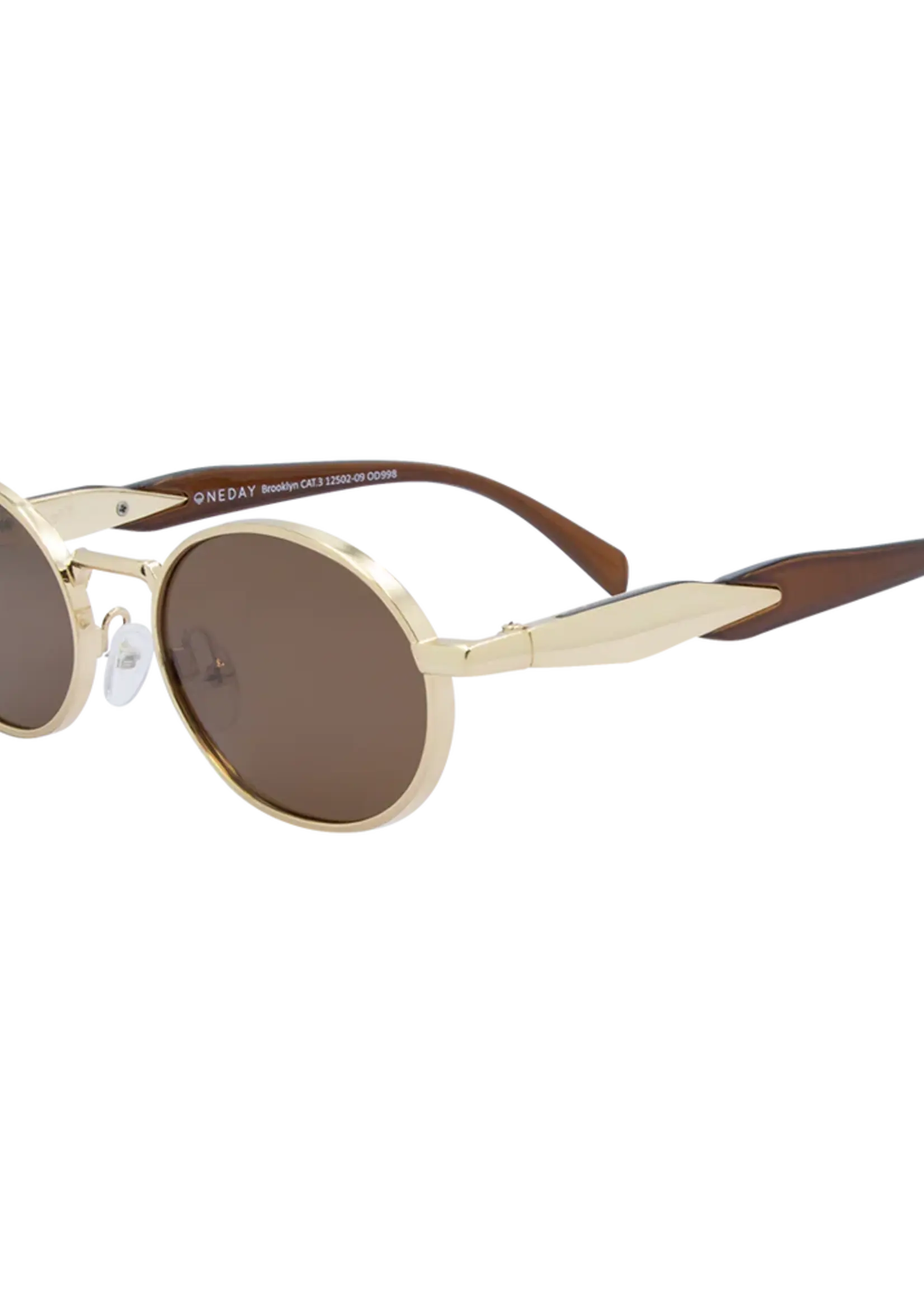 One Day Brooklyn Sunglasses - Gold Brown