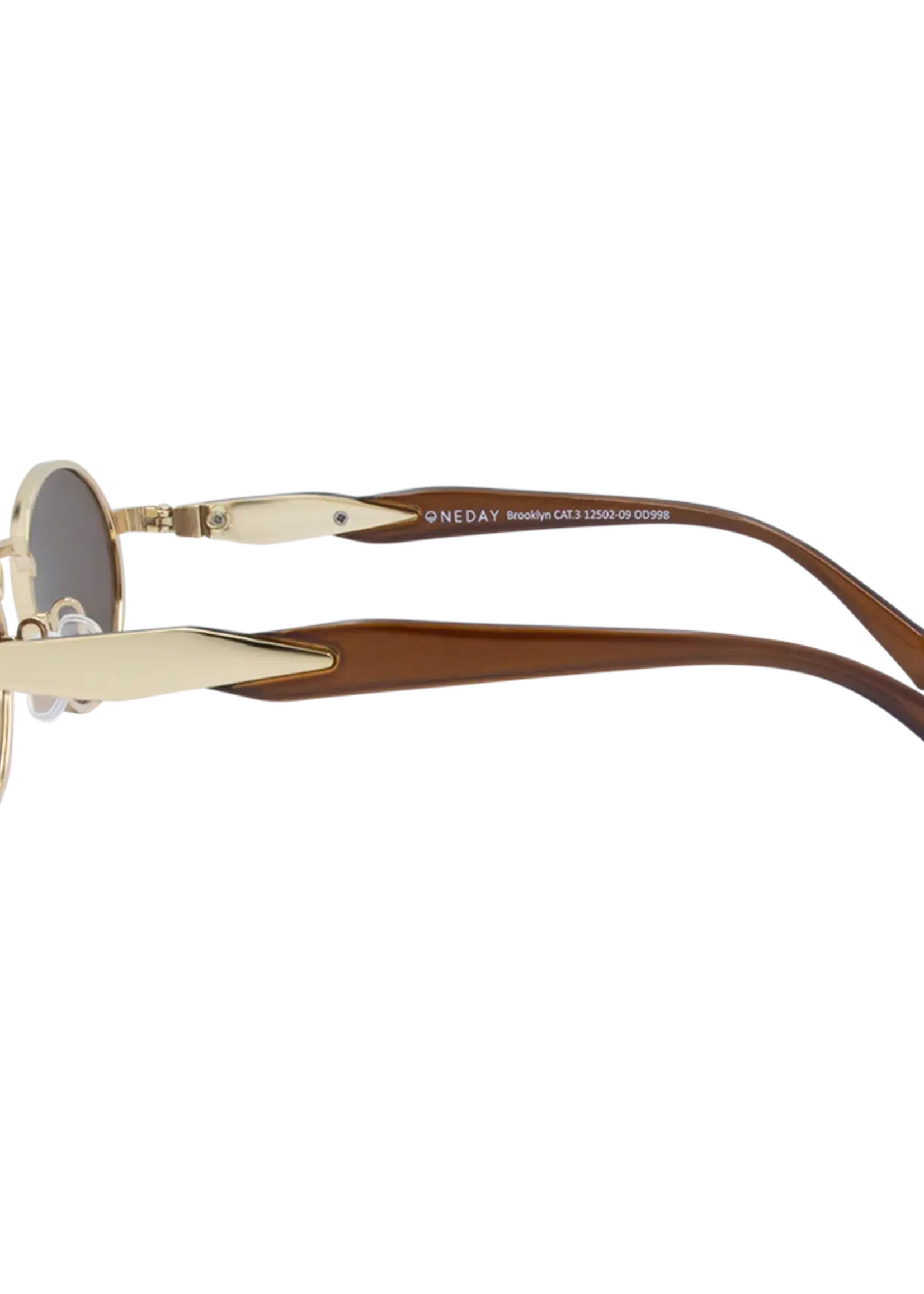 One Day Brooklyn Sunglasses - Gold Brown
