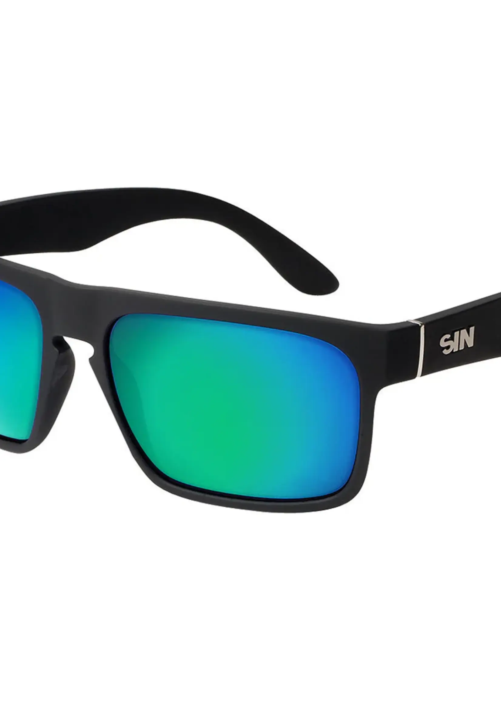 Sin Eyewear Peccant Sunglasses - Rubber Raven & Green Flash