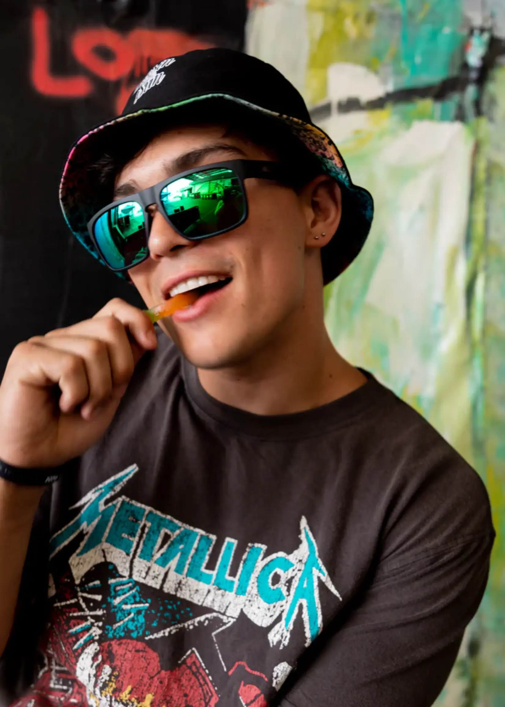 Sin Eyewear Peccant Sunglasses - Rubber Raven & Green Flash