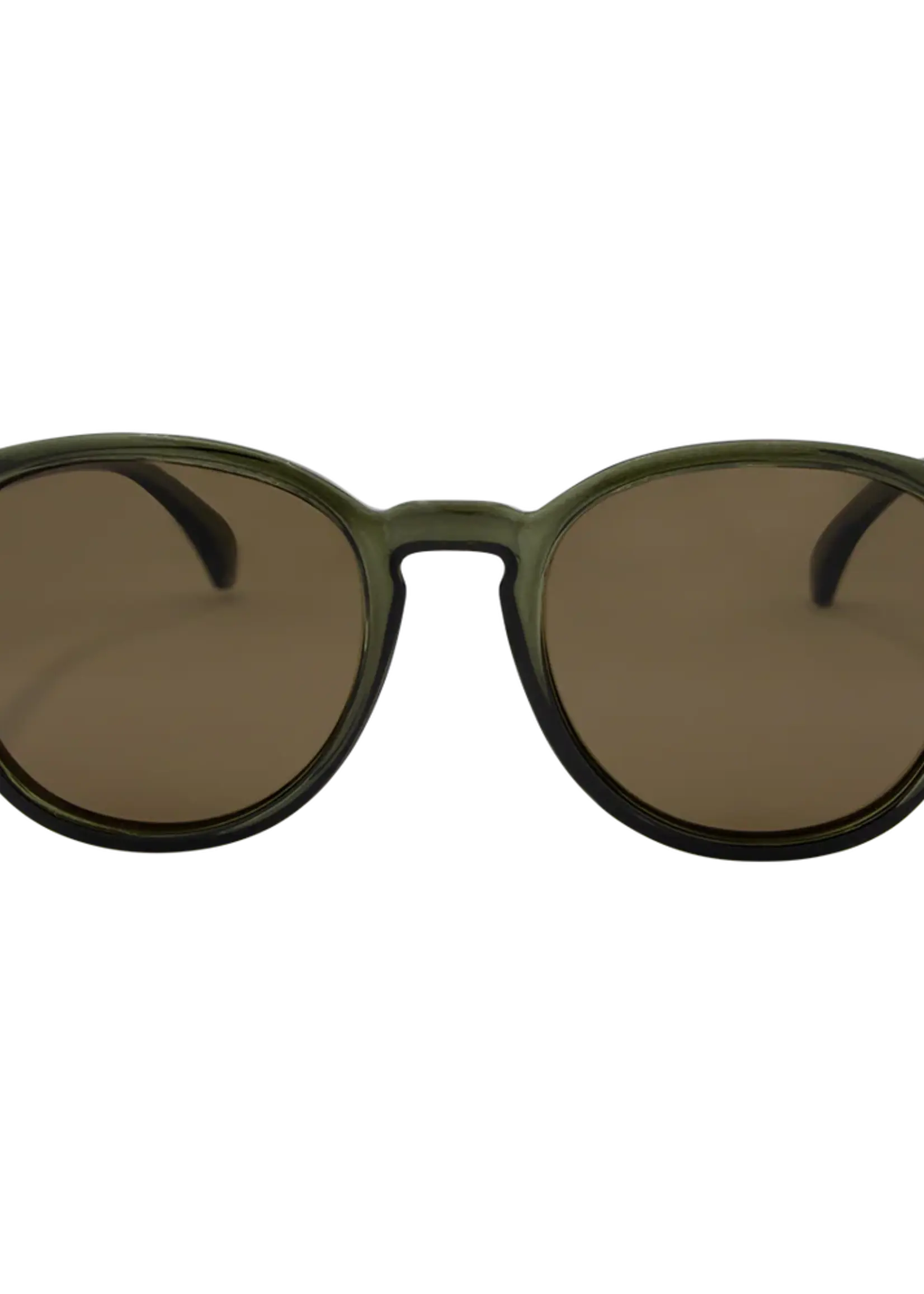 Sin Eyewear Risky Business Sunglasses - Crystal Green & Brown