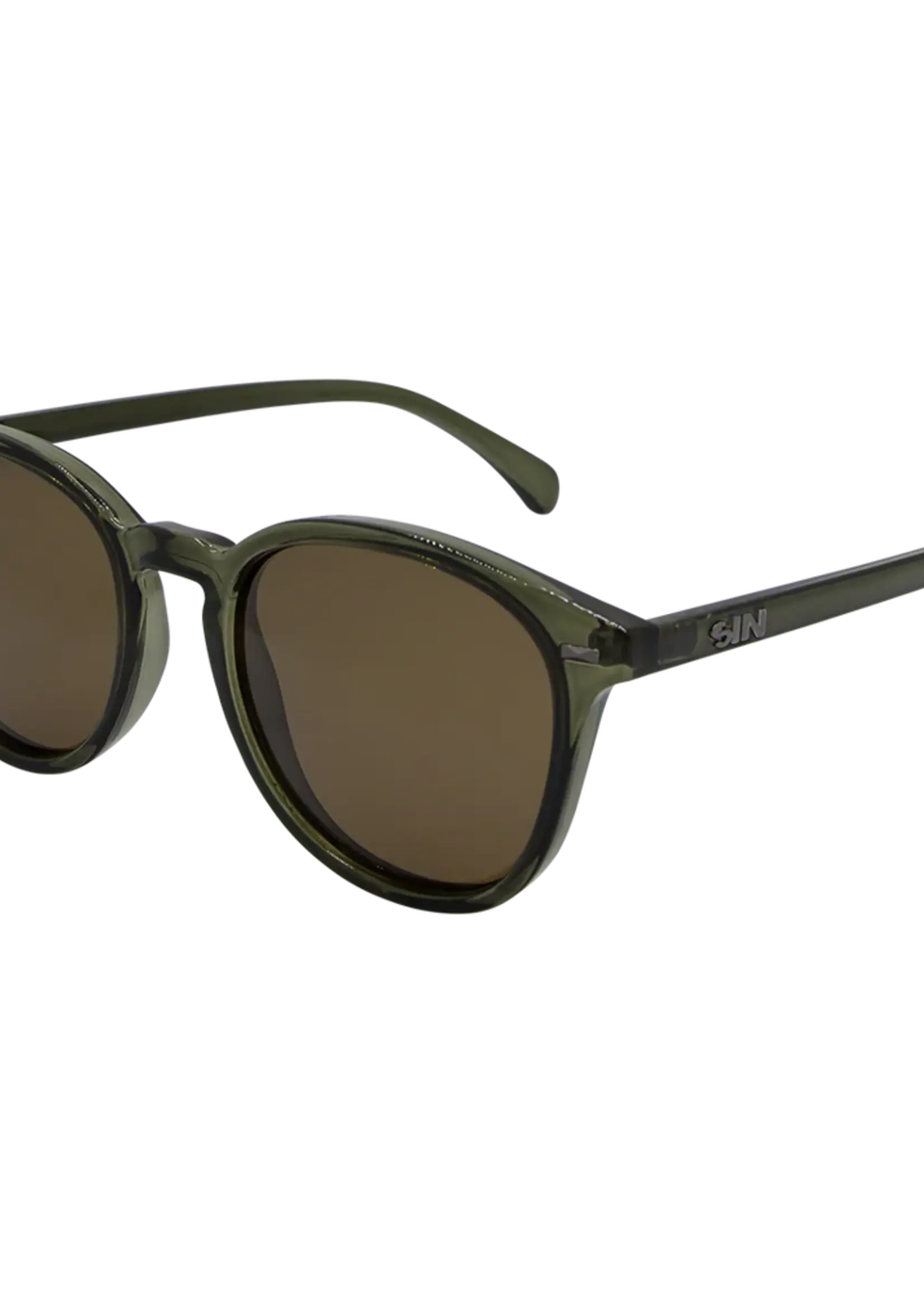 Sin Eyewear Risky Business Sunglasses - Crystal Green & Brown