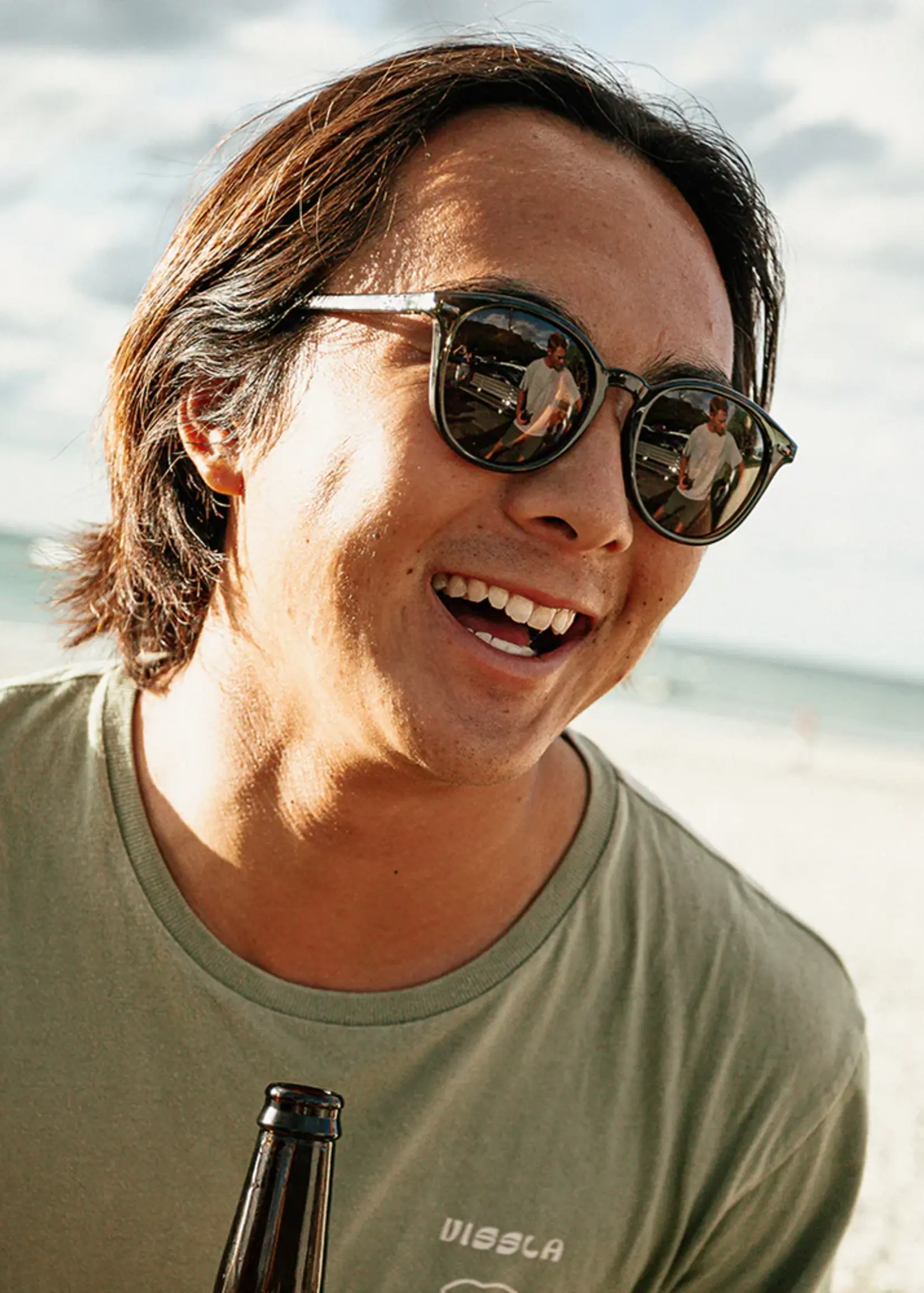 Sin Eyewear Risky Business Sunglasses - Crystal Green & Brown