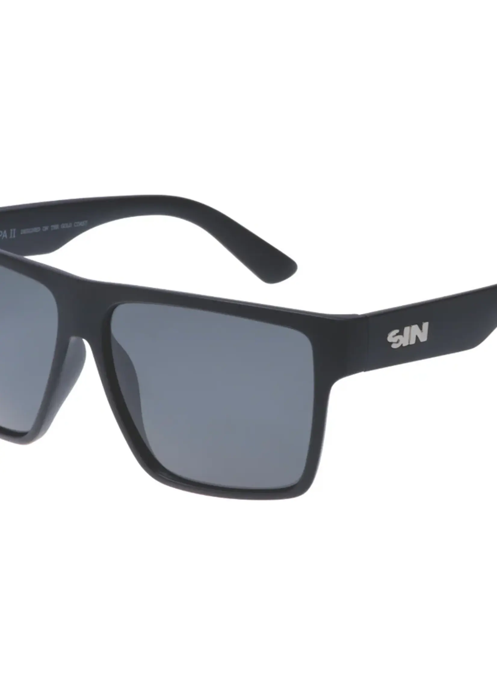 Sin Eyewear Vespa Sunglasses - Matte Black & Smoke
