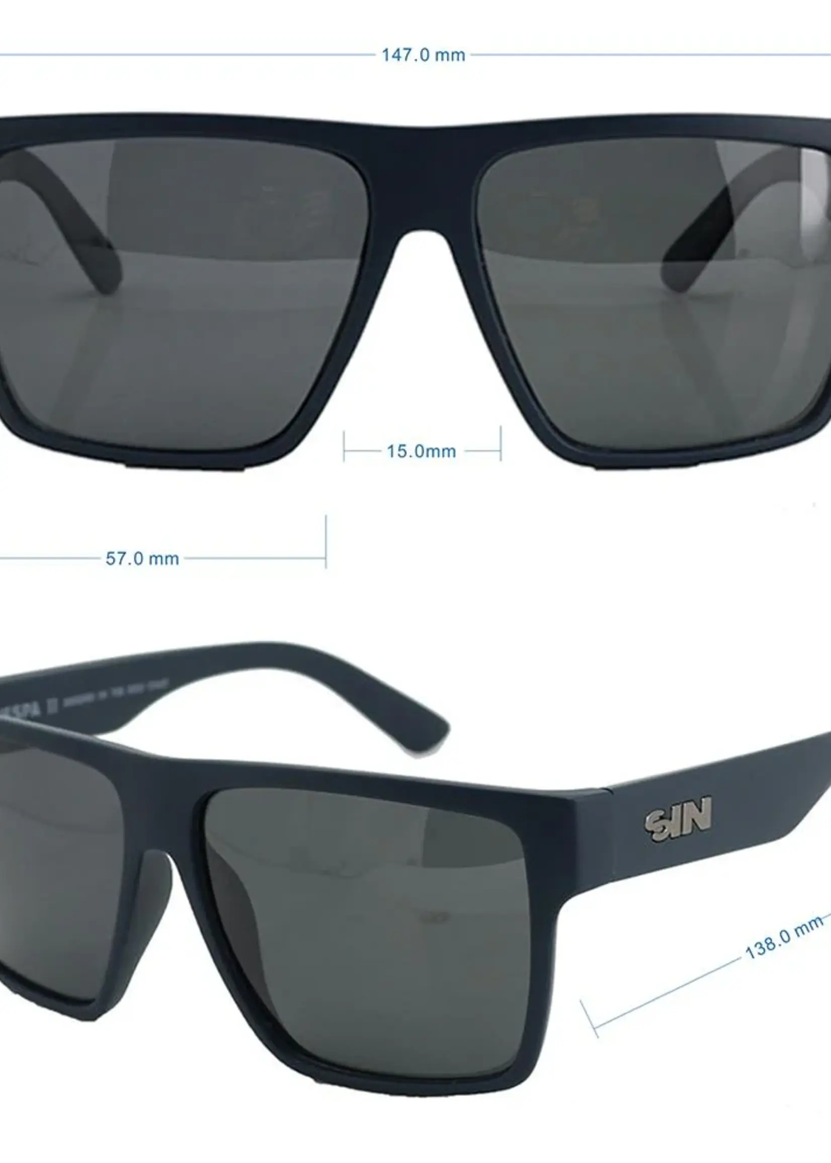 Sin Eyewear Vespa Sunglasses - Matte Black & Smoke