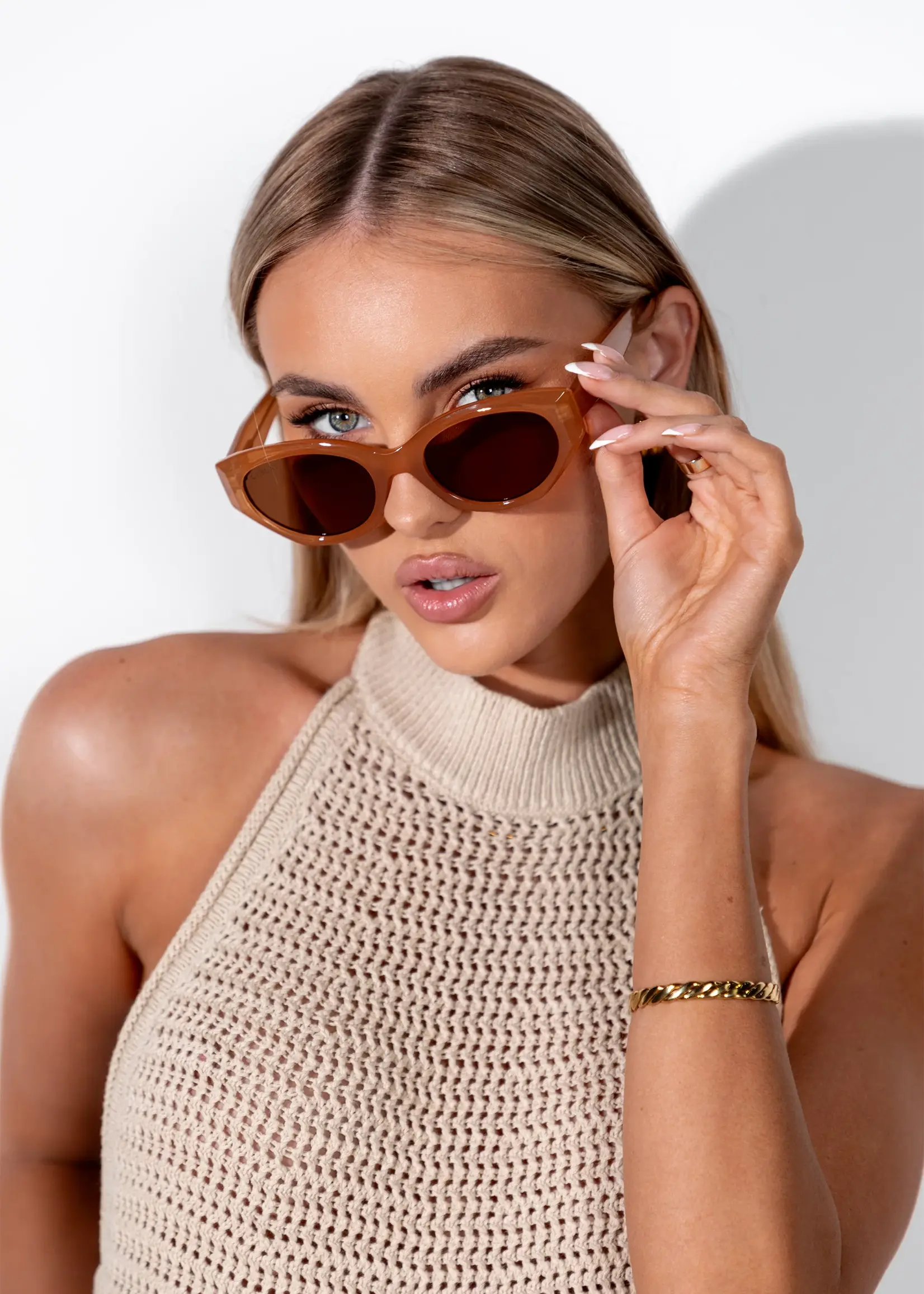 One Day Blakey Sunglasses - Beige Brown