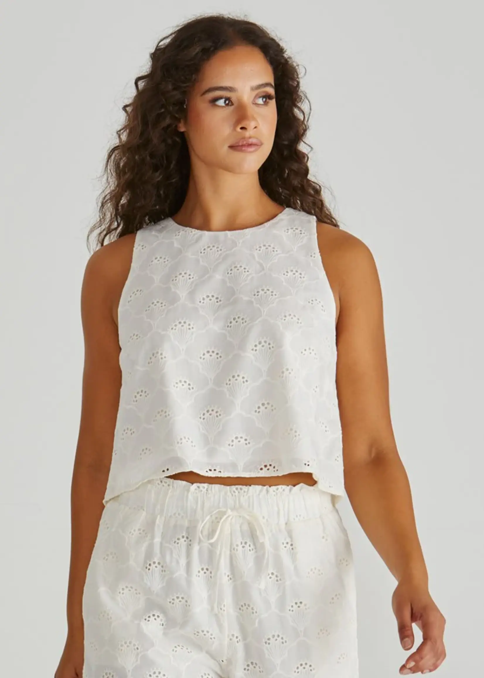 Sass Zimmy Broderie Tank
