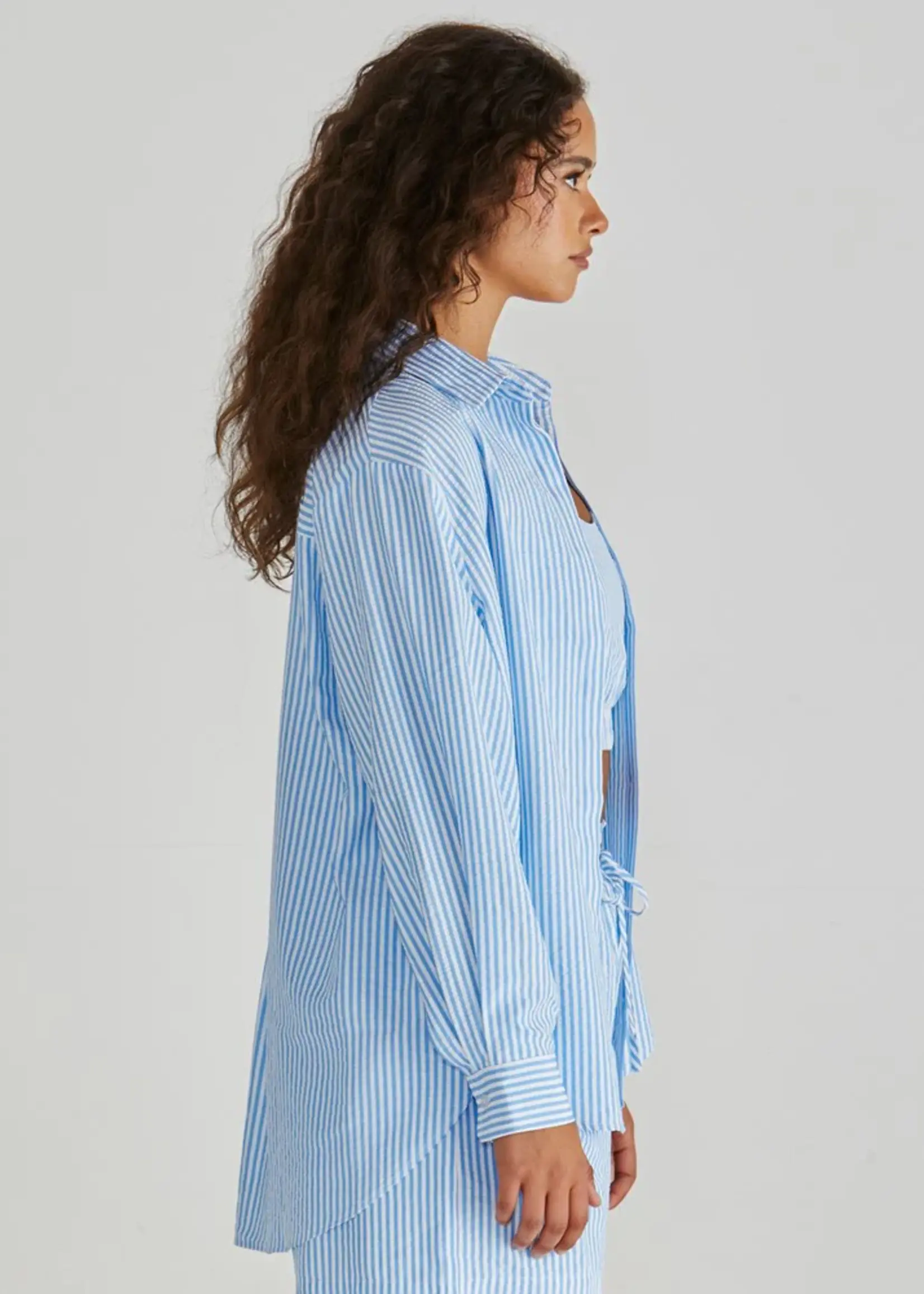 Alani Shirt - Blue and White Stripe