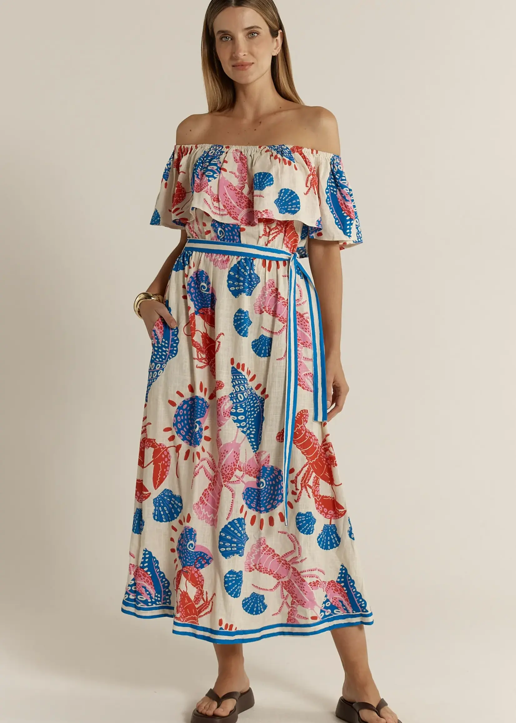 Soleil Dress - Lobster