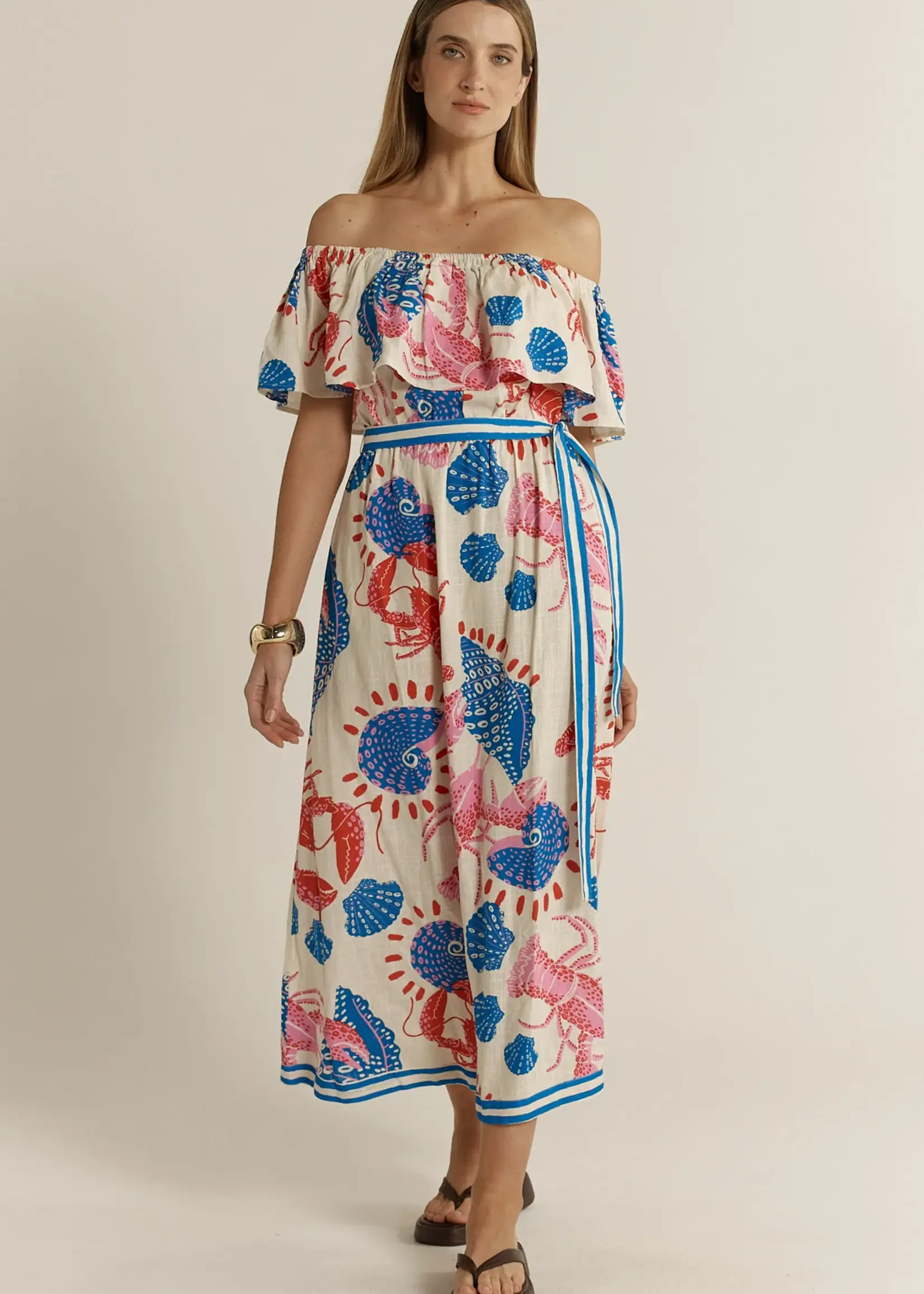 Soleil Dress - Lobster