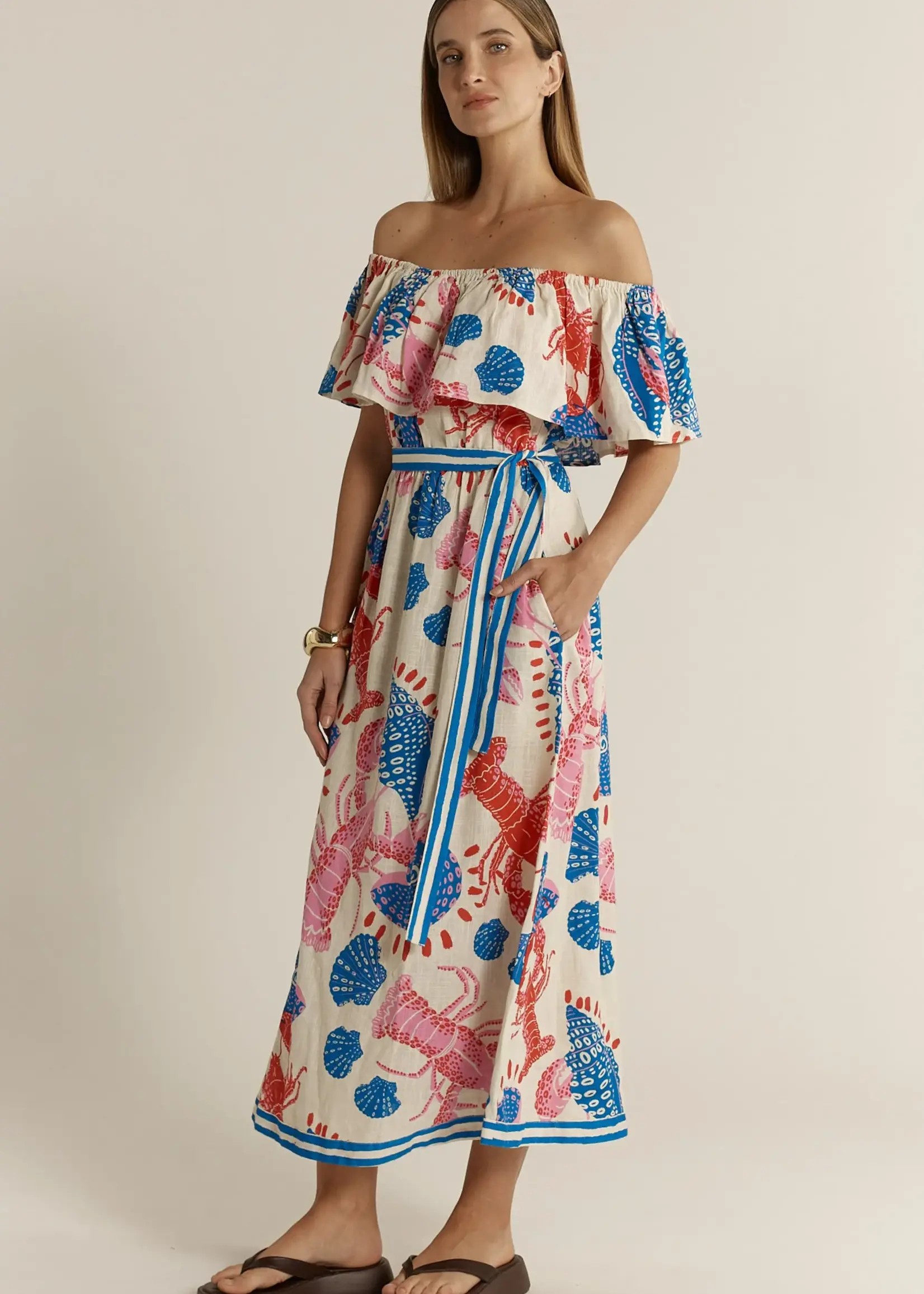 Soleil Dress - Lobster