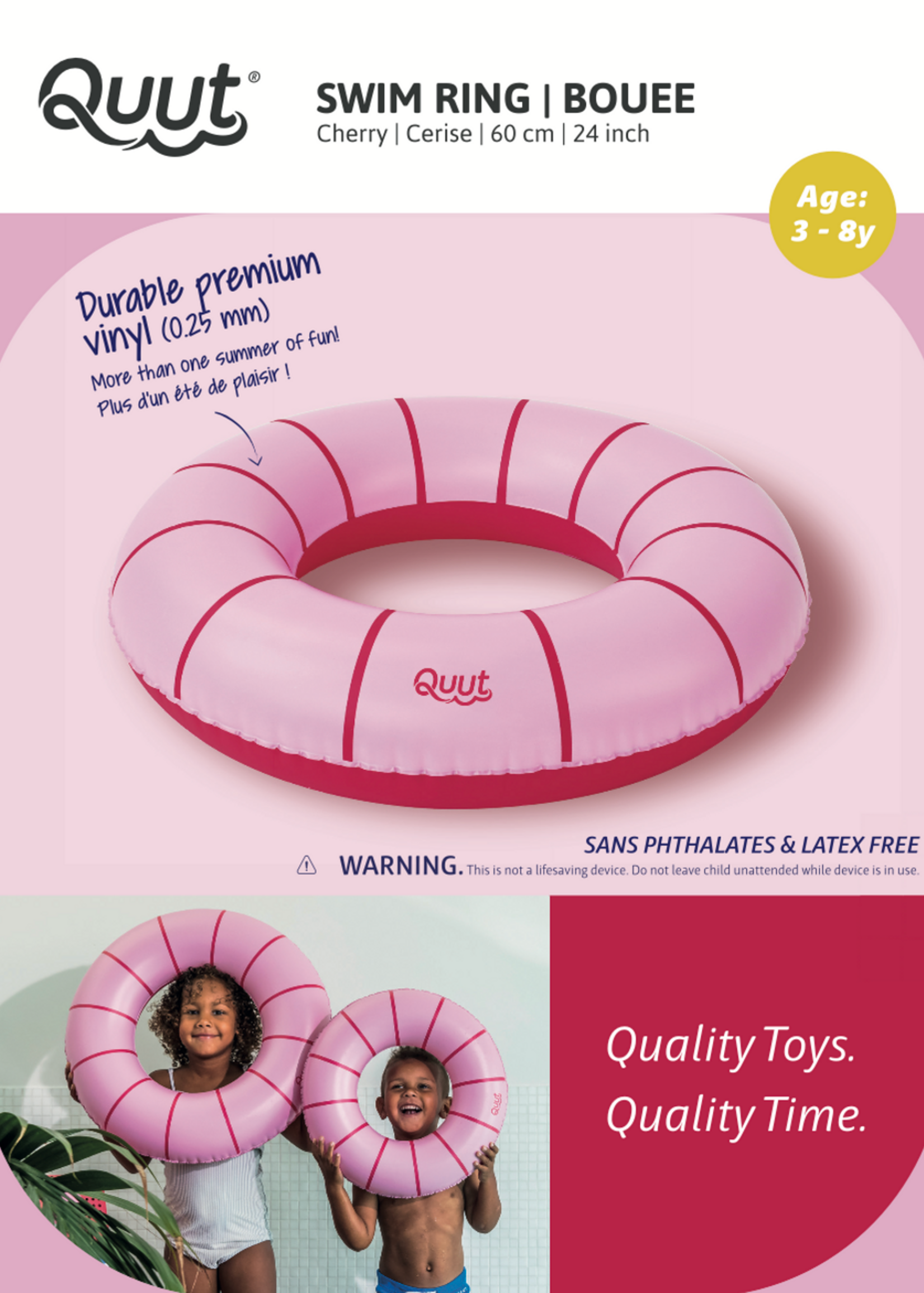 Quut Swim Rings - Medium Cherry Red (60cm)