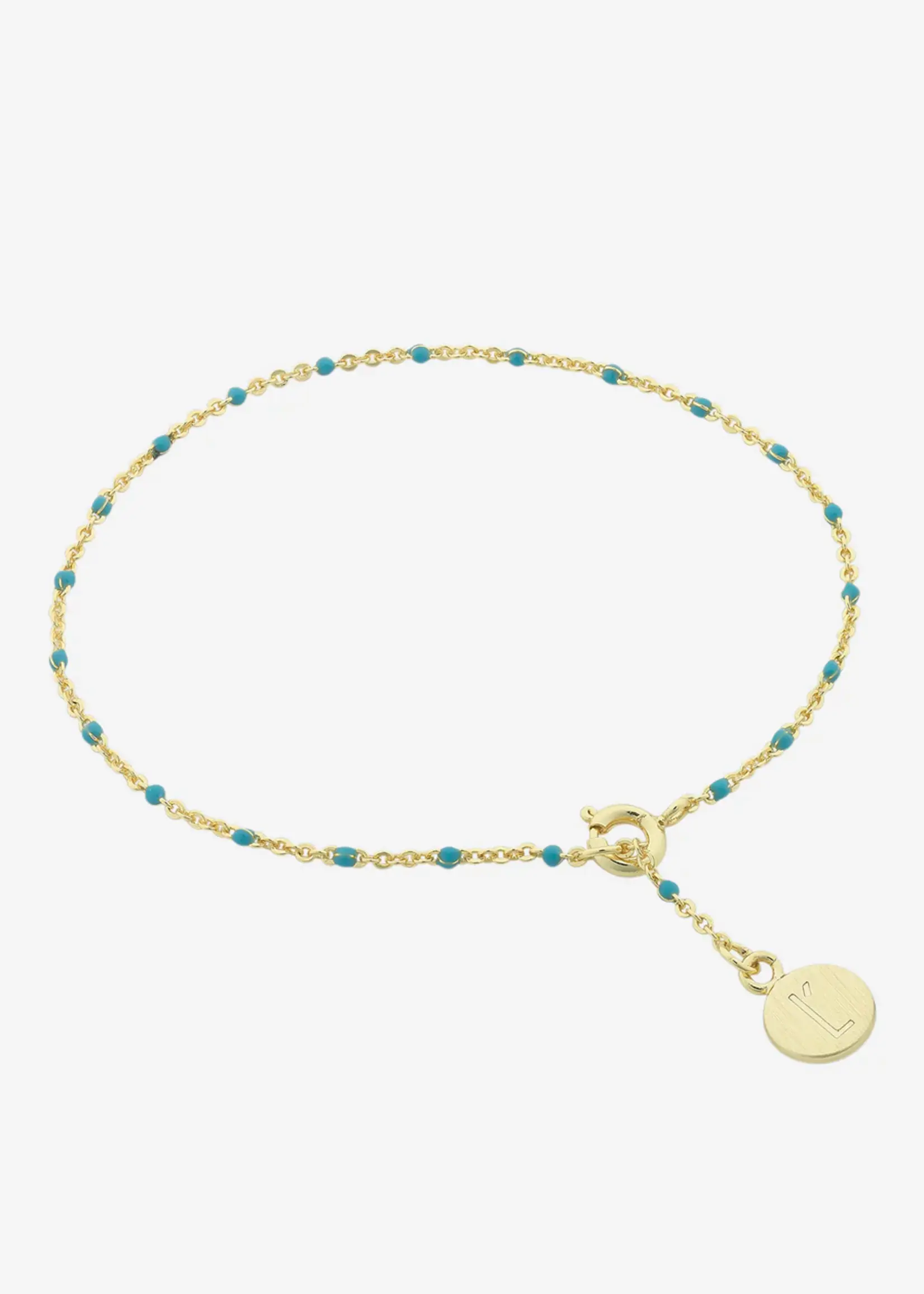 Liberte Heather Gold Aqua Bracelet