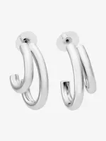 Liberte Neve Silver Double Hoop