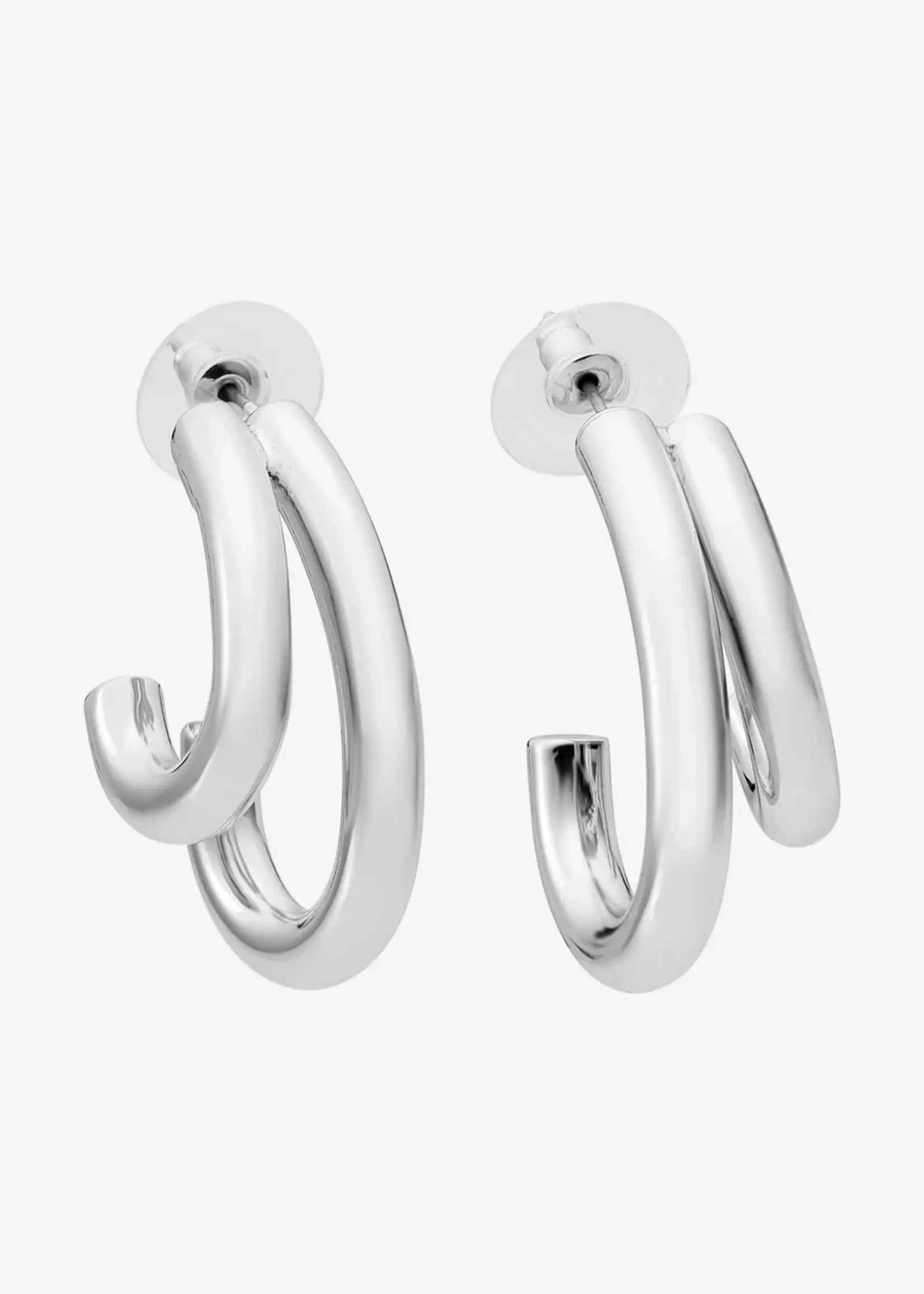 Liberte Neve Silver Double Hoop