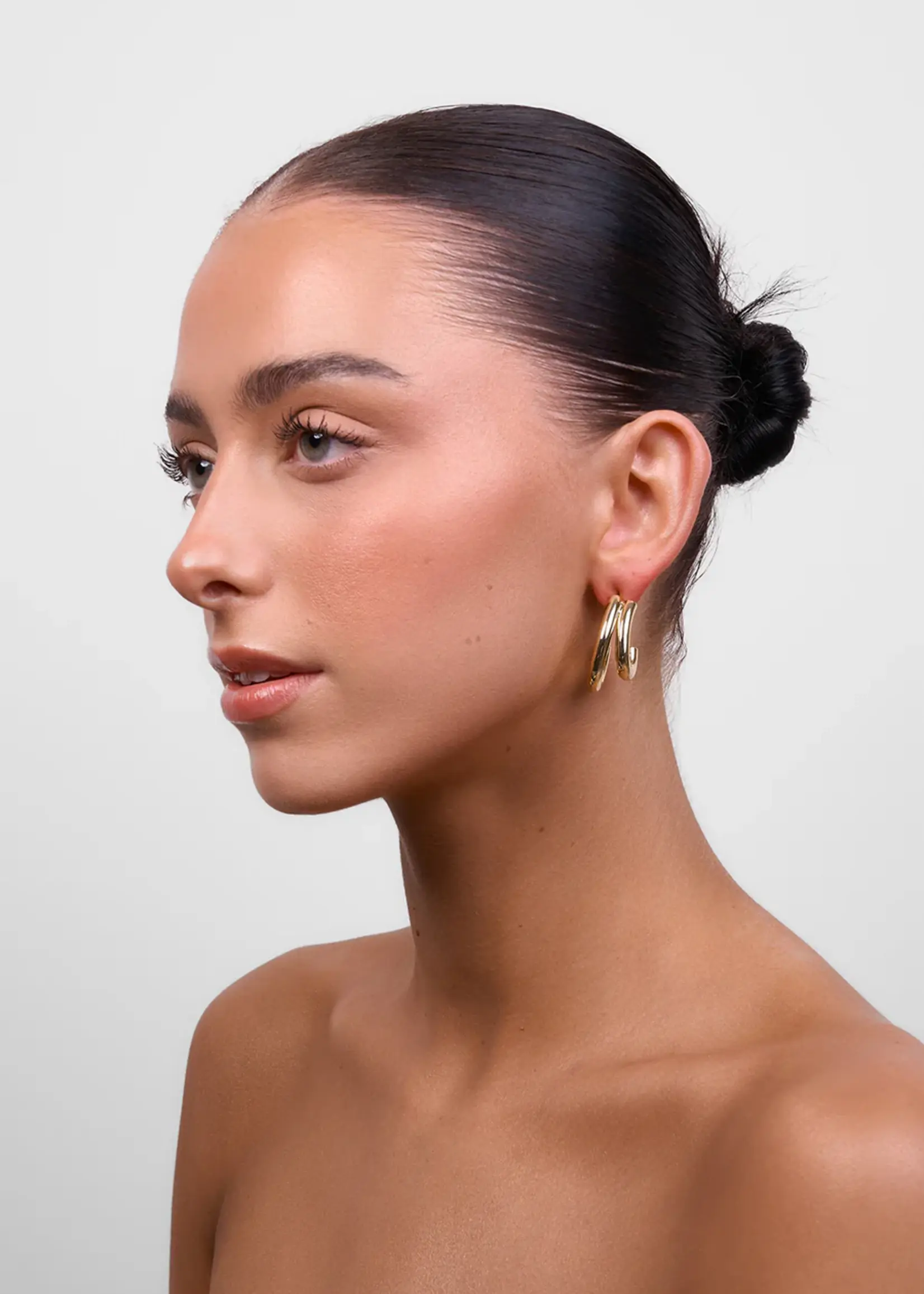 Liberte Neve Gold Double Hoop