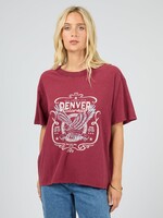 All About Eve Old West Era Box Tee - Wine