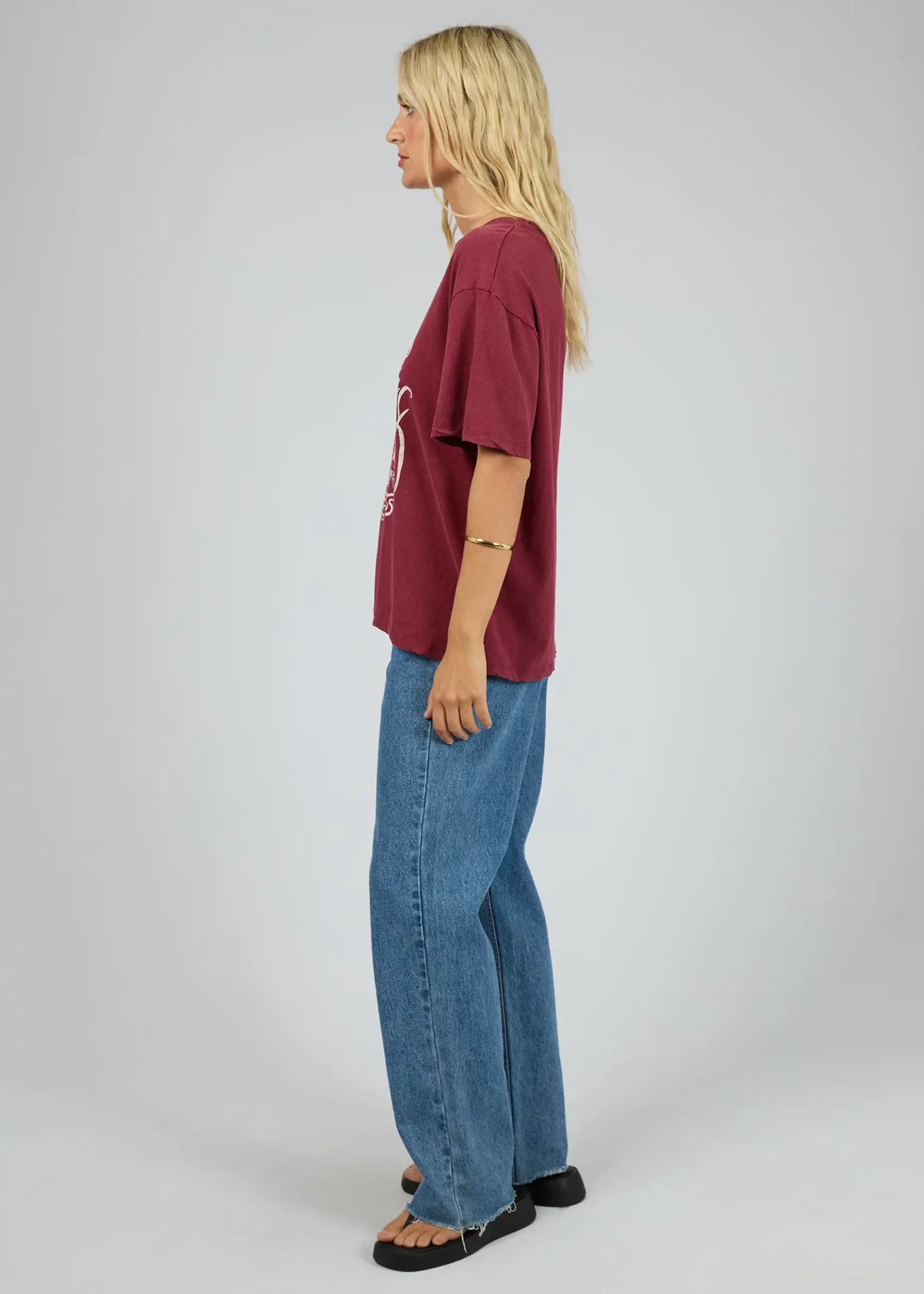 All About Eve Old West Era Box Tee - Wine