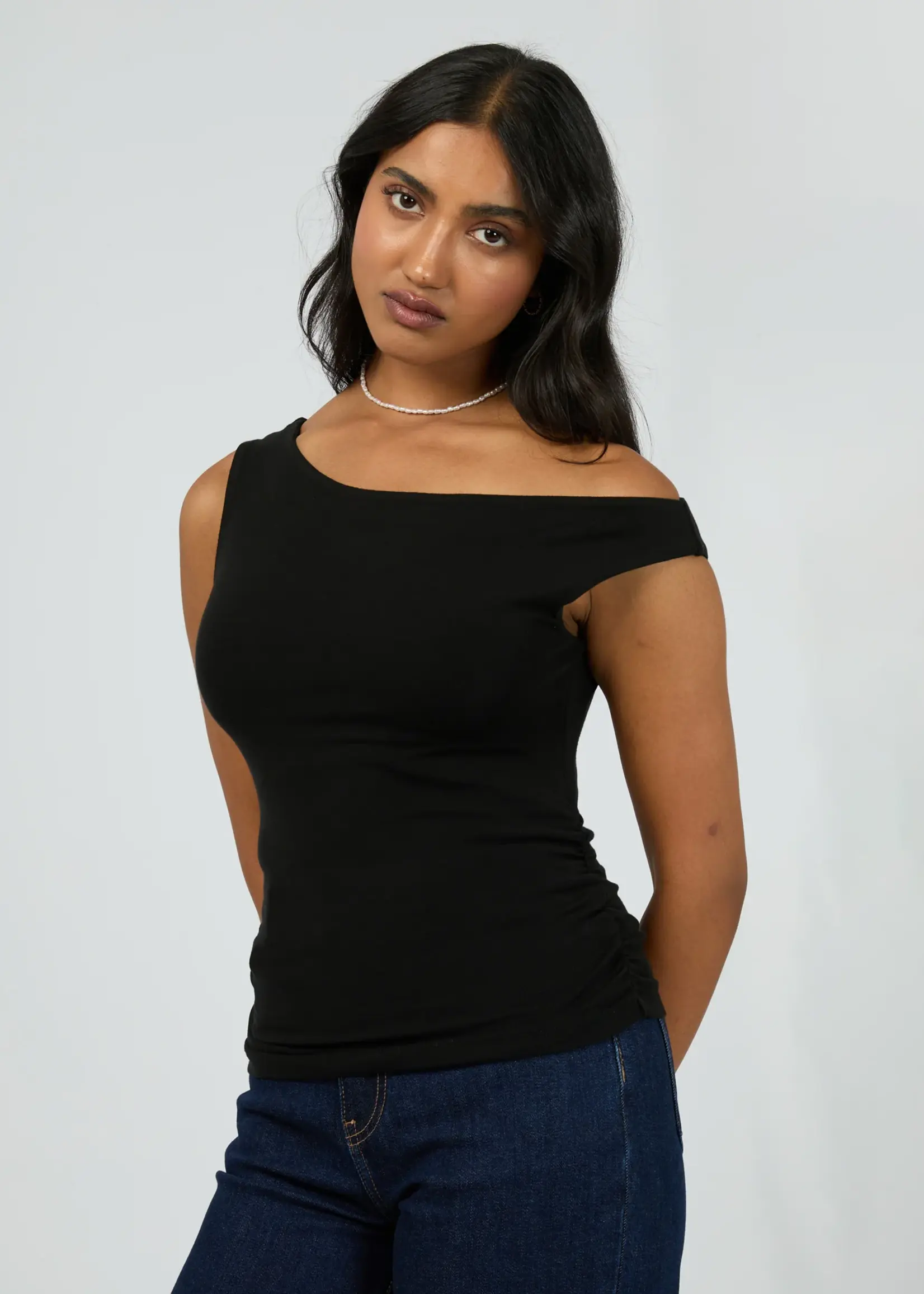 Kylie Off Shoulder Top - Black