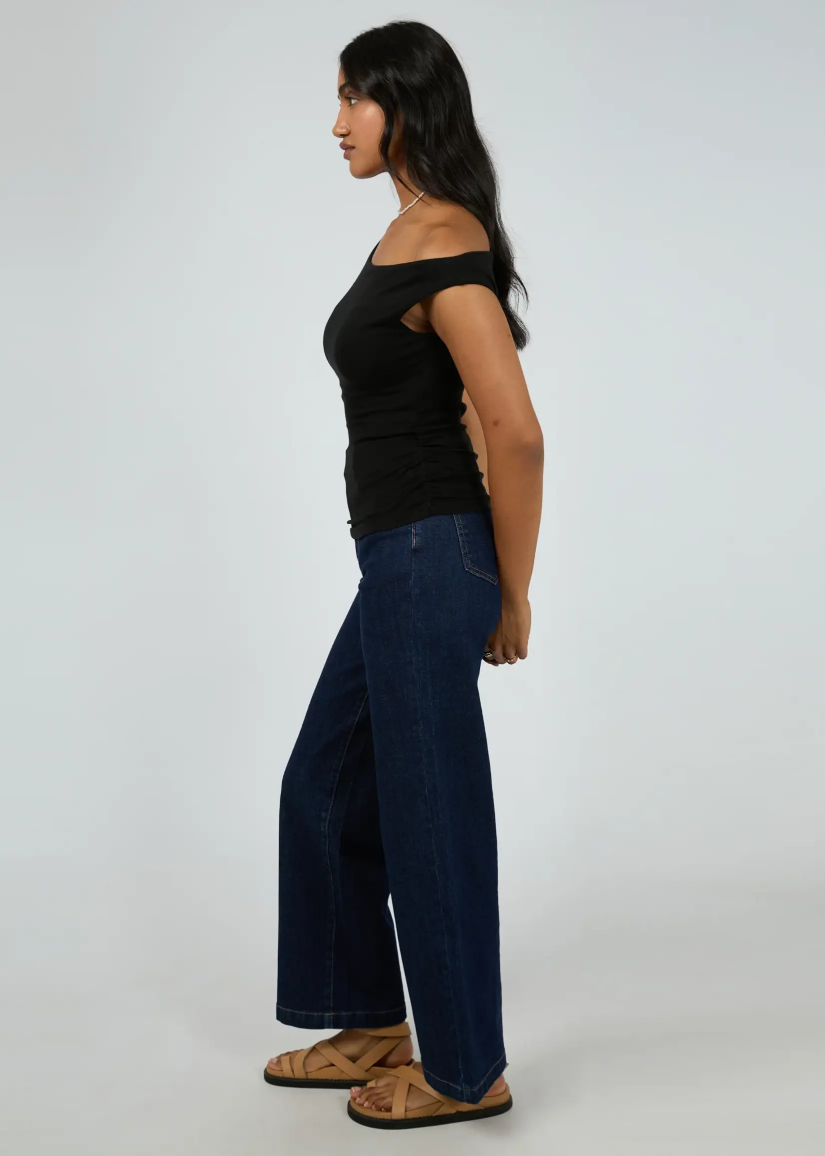 Kylie Off Shoulder Top - Black