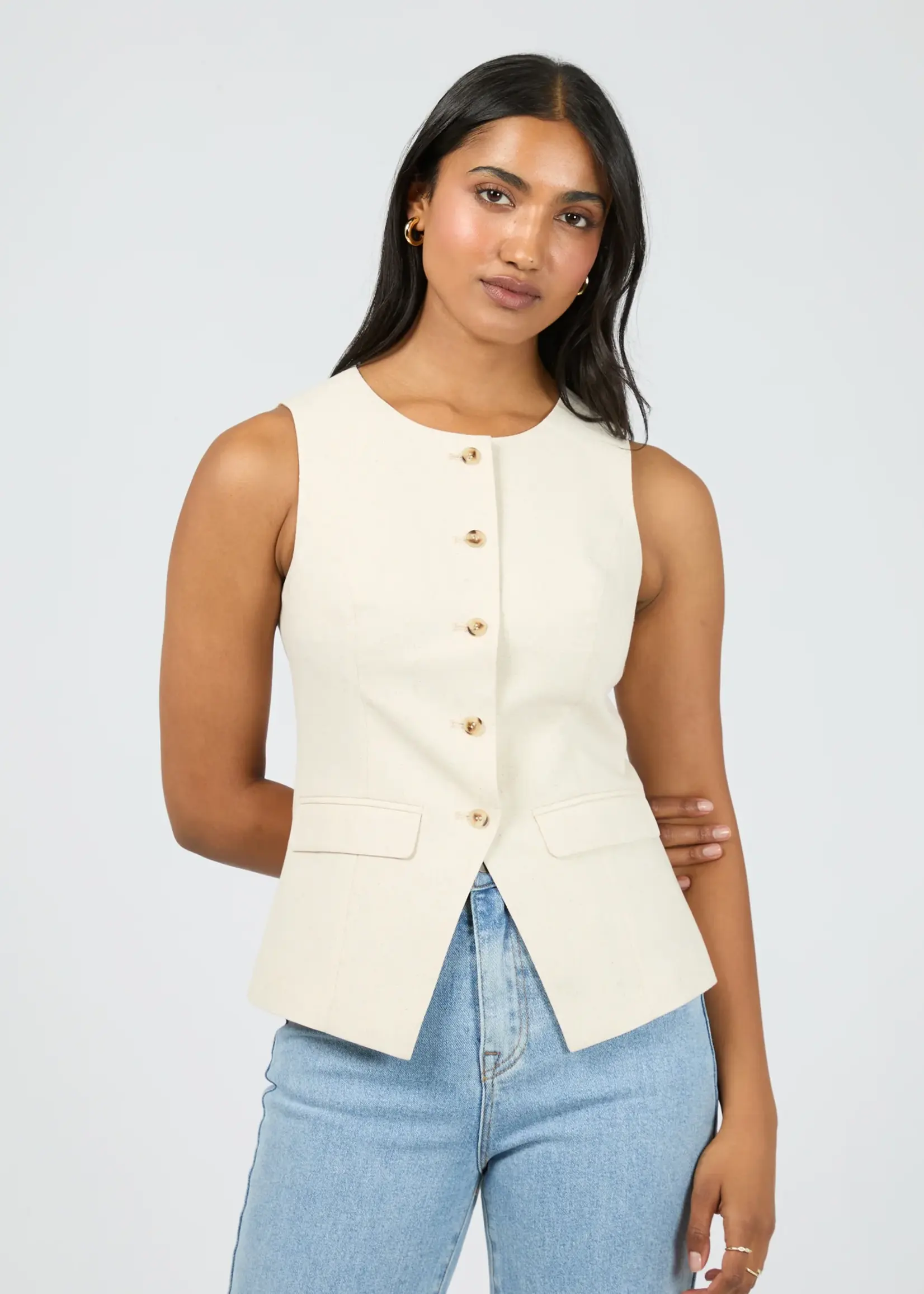 All About Eve Mavis Vest - Natural