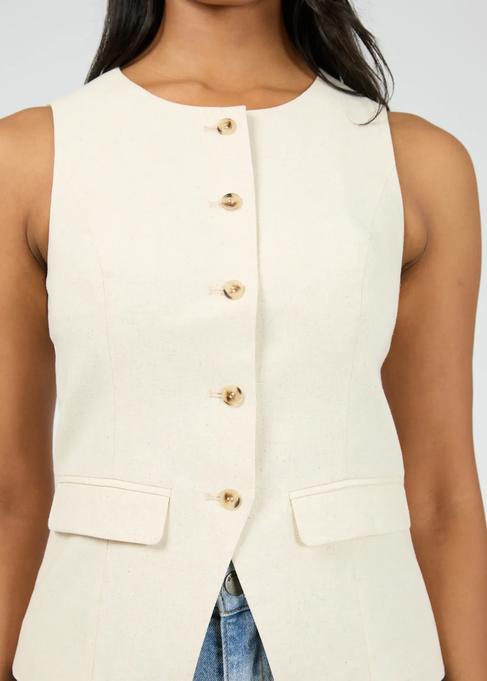 All About Eve Mavis Vest - Natural