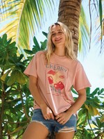 Wild Cherry Relaxed Tee - Pale Pink