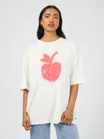 All About Eve Cherry Spray Oversized Tee - Vintage White