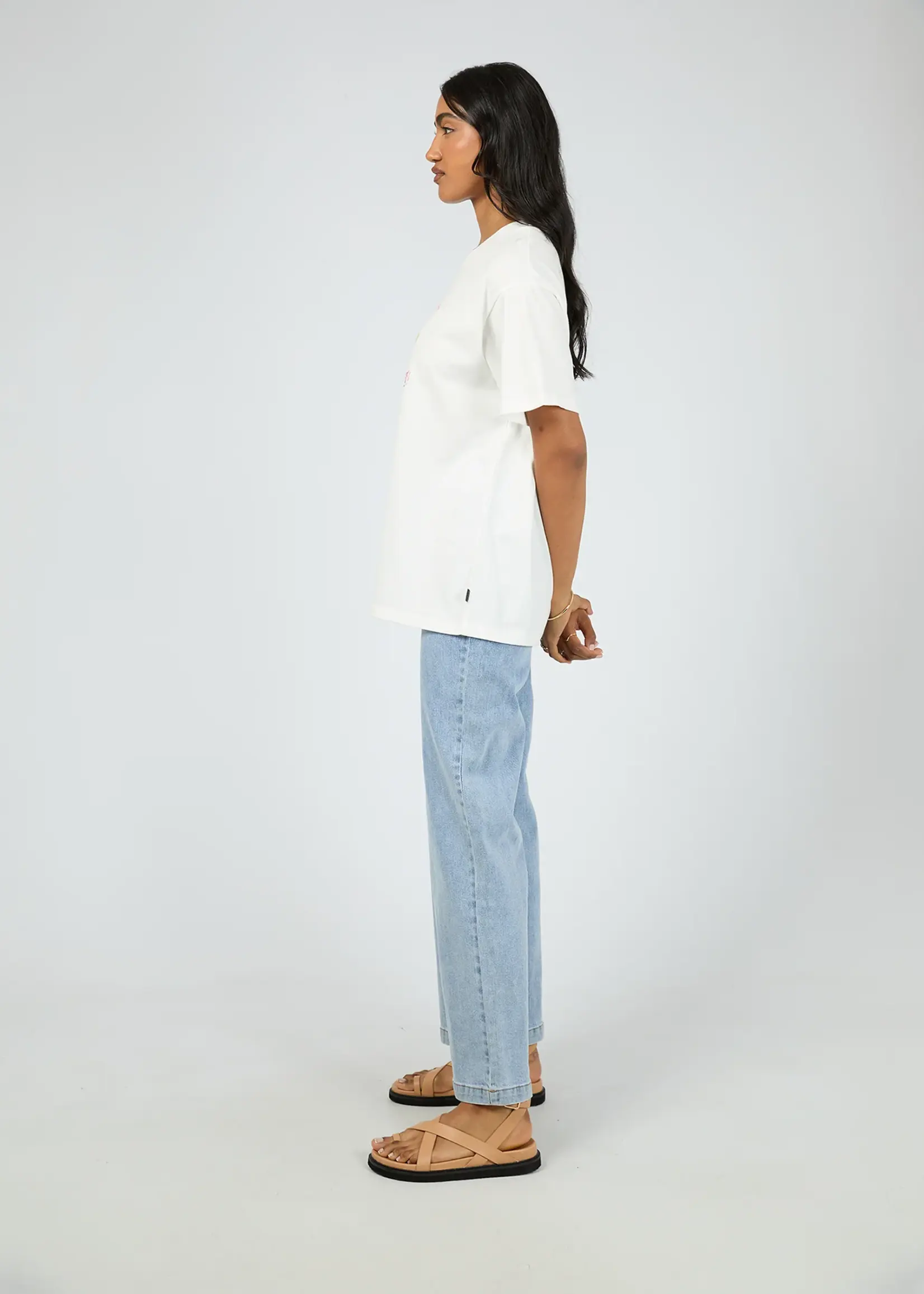 All About Eve Pina Colada Relaxed Tee - Vintage White