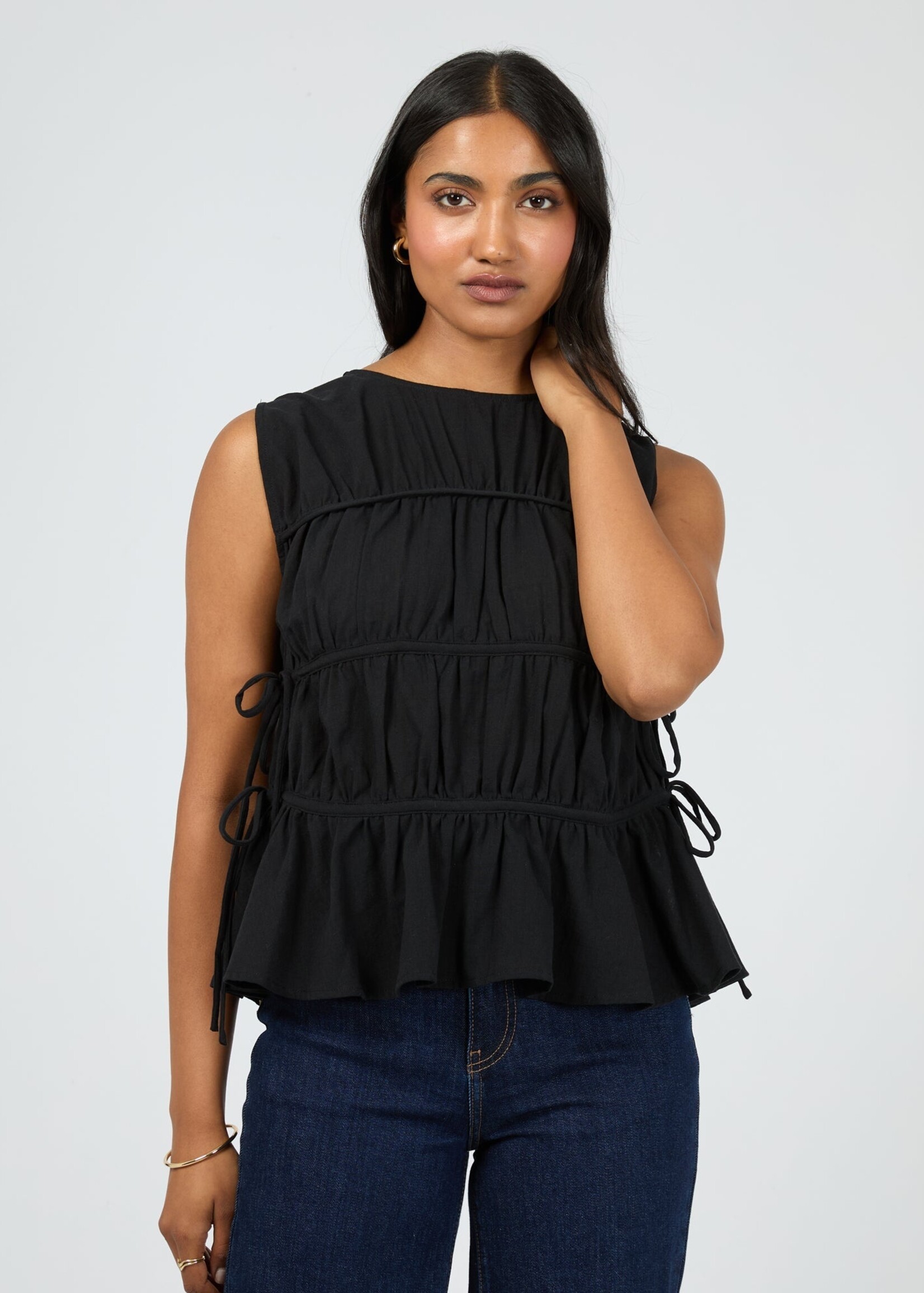 Lou Lou Tie Top - Black