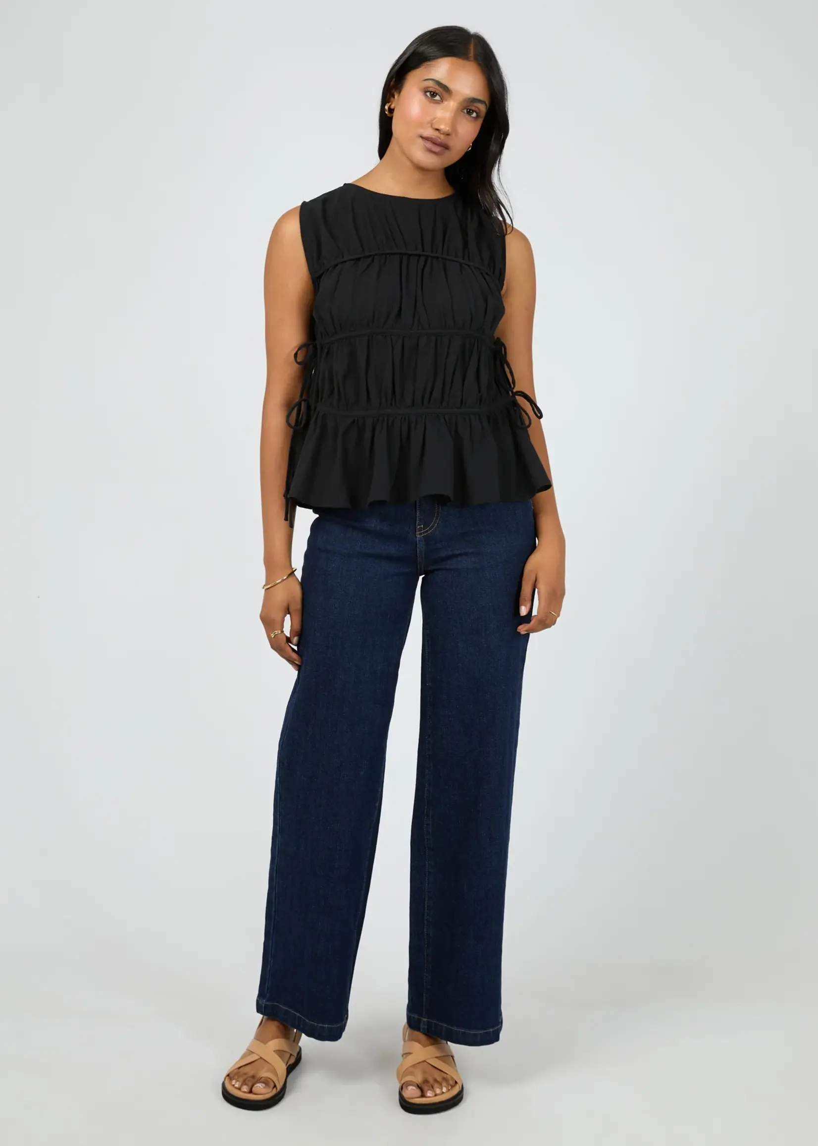 Lou Lou Tie Top - Black