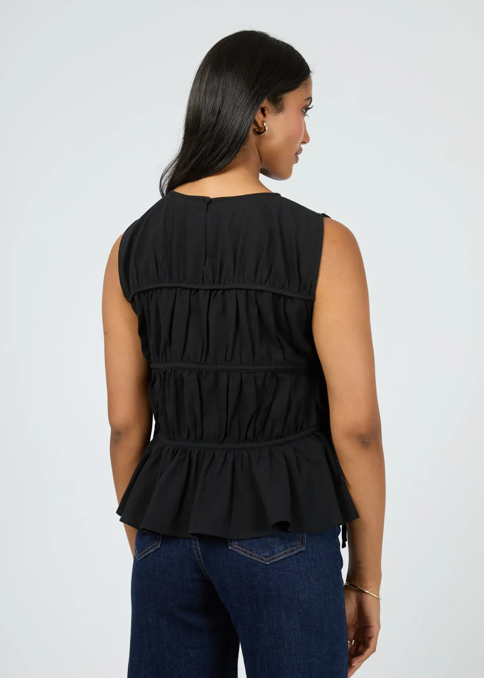 Lou Lou Tie Top - Black