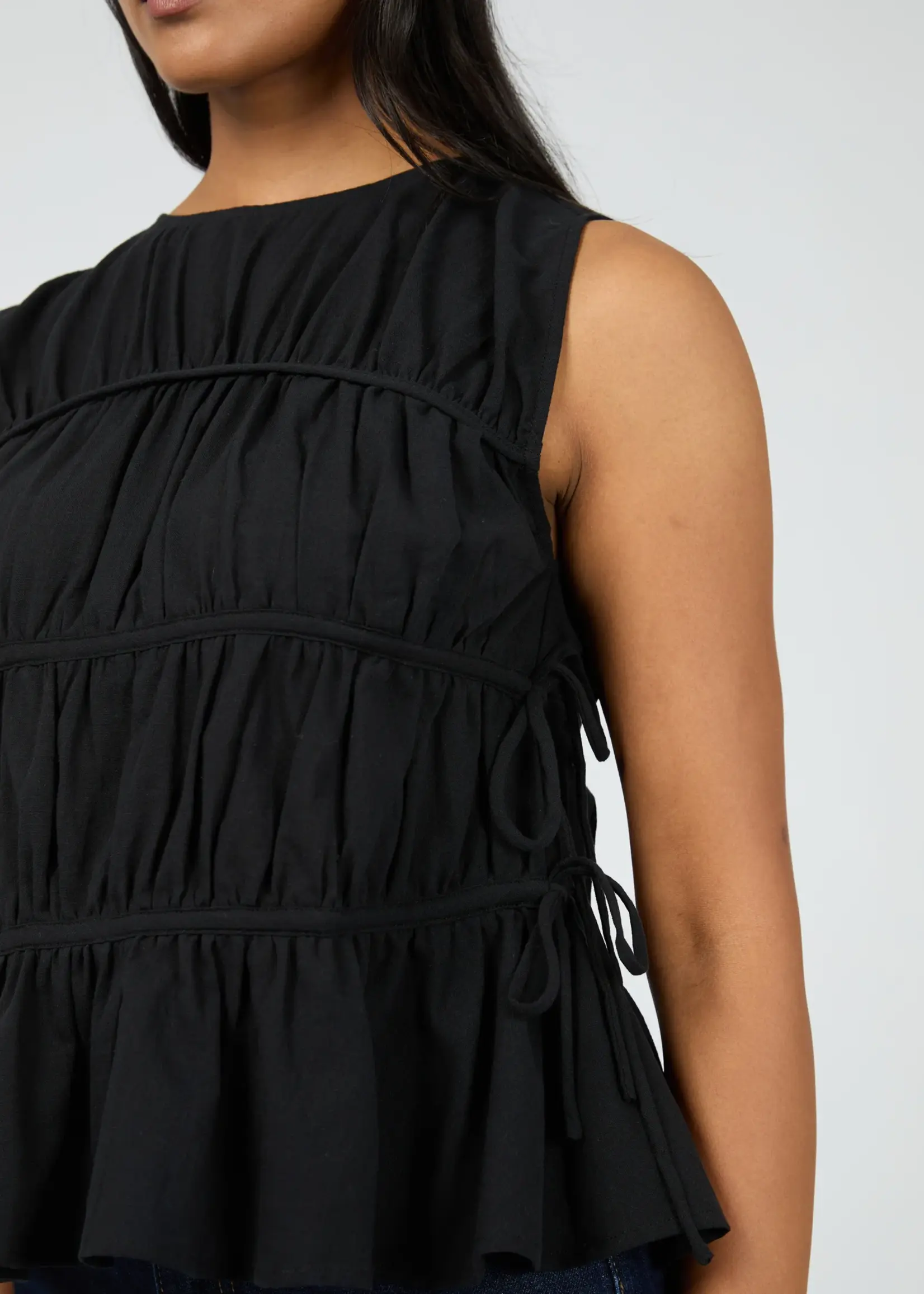 Lou Lou Tie Top - Black