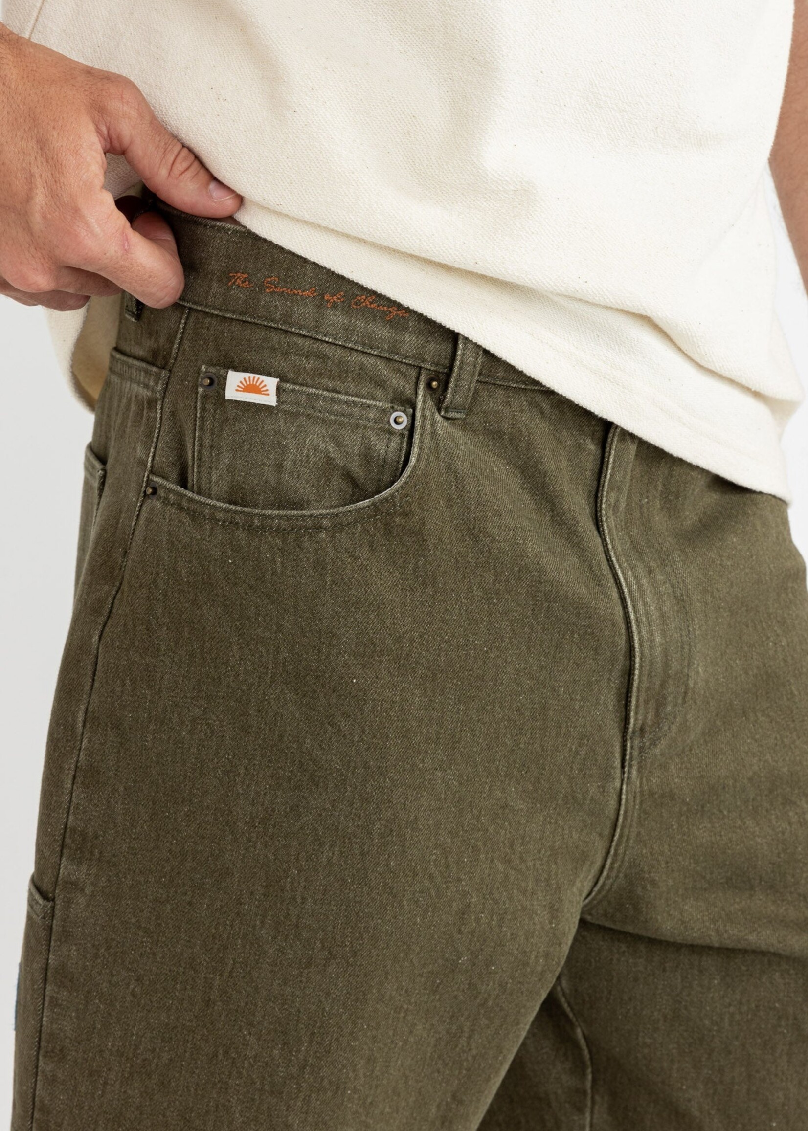 Rhythm Toby Denim Short - Washed Olive