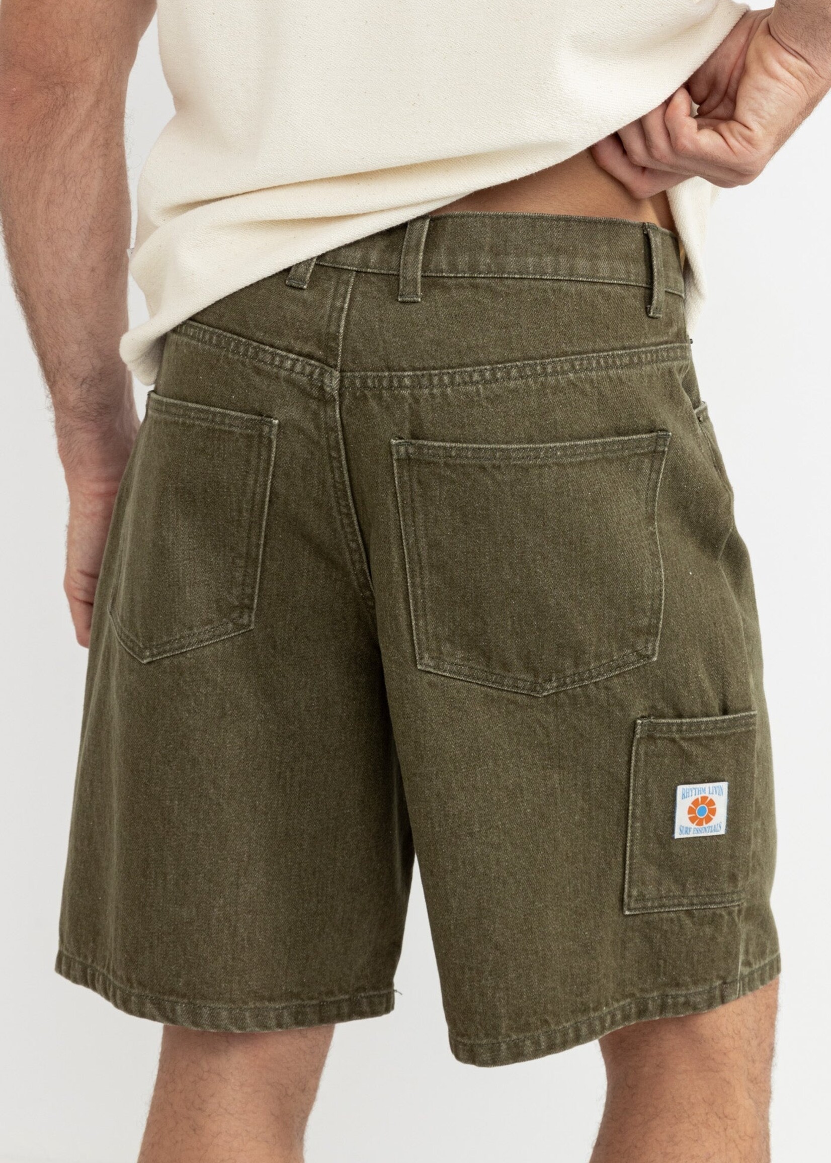 Rhythm Toby Denim Short - Washed Olive