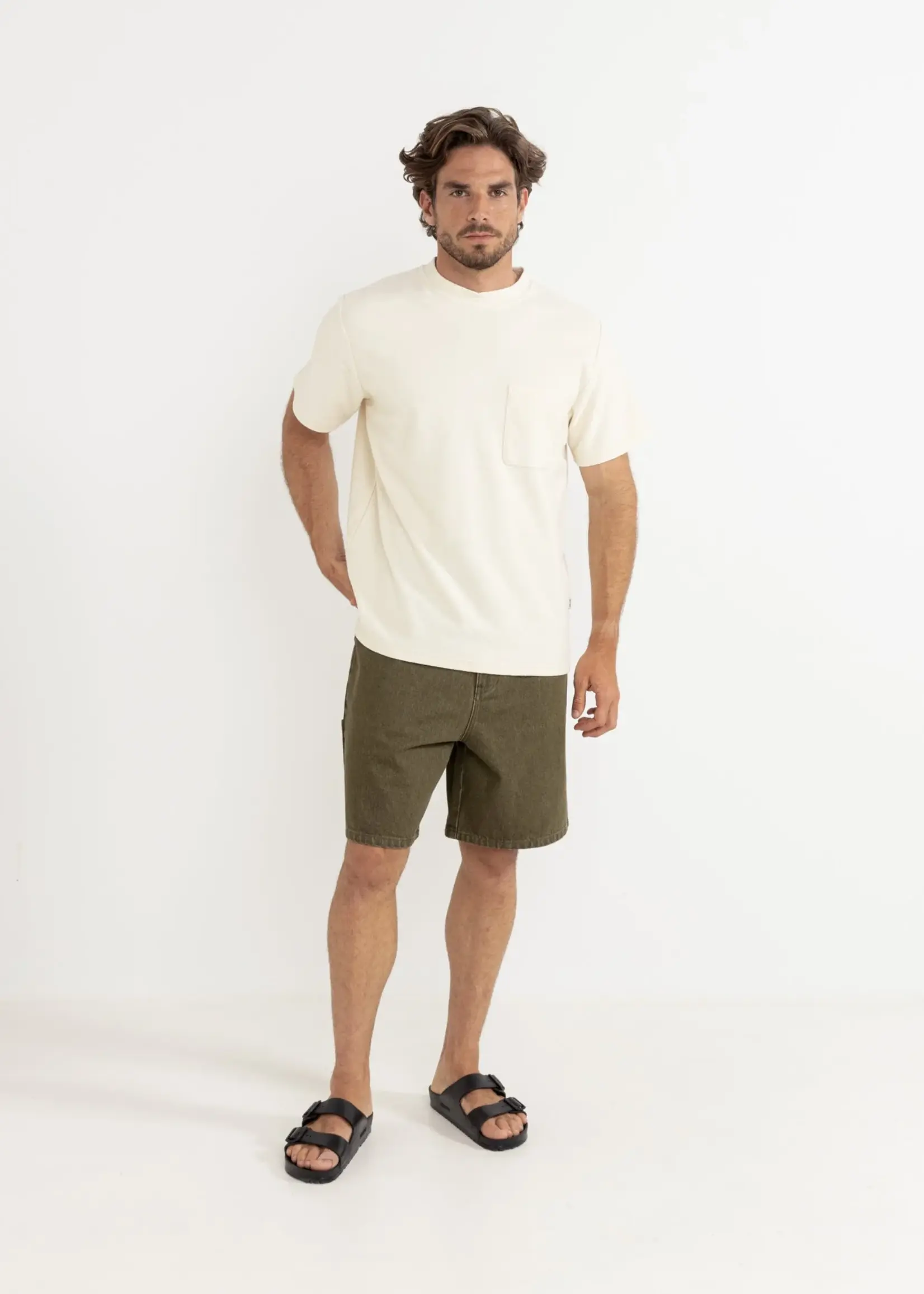 Rhythm Toby Denim Short - Washed Olive