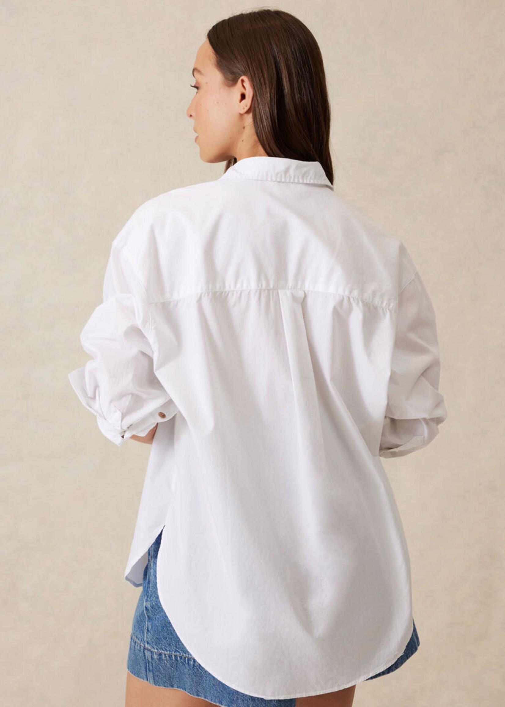 Ceres Life Peta Oversized Shirt - White