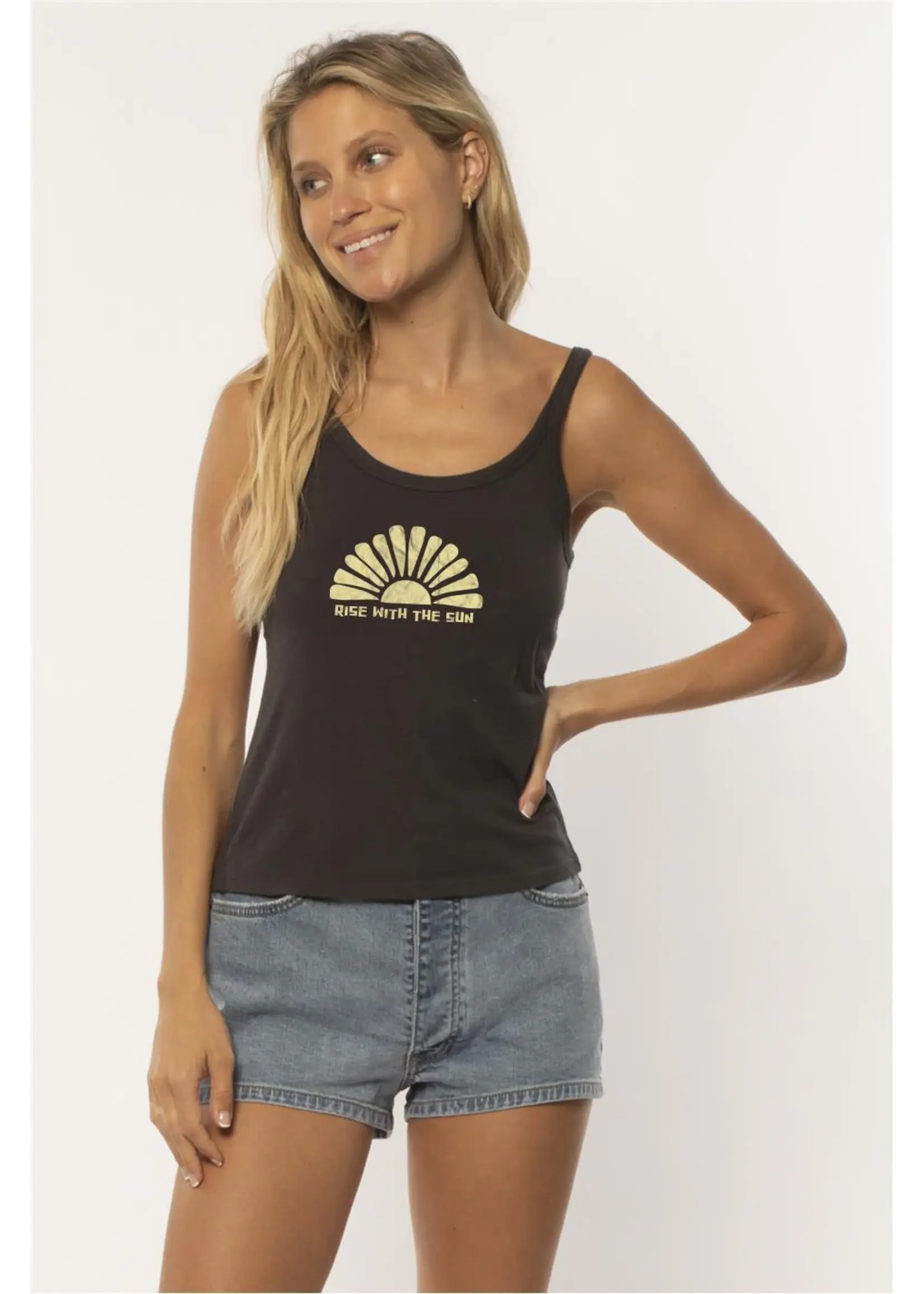 Rising Knit Tank - Charcoal