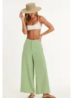 Mackenzie Woven Crop Pant - Island Green