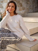 Ceres Life Alba Seamed Fleece Top Almond