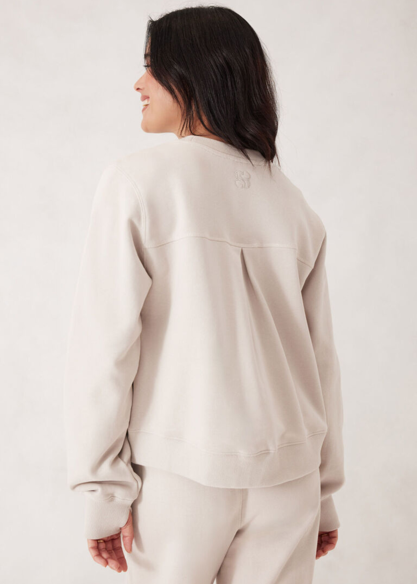 Ceres Life Alba Seamed Fleece Top Almond